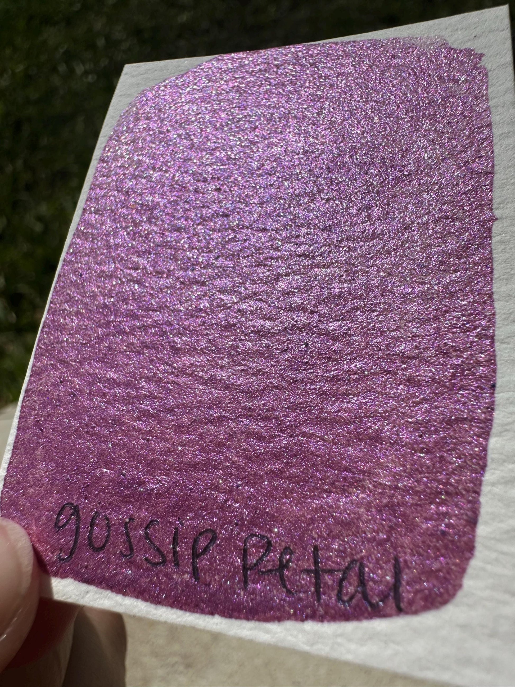 Gossip Petal | Handmade Watercolors | Handmade Paint | Watercolors | Watercolor Artist | Handmade Cards | Glitter Watercolors |