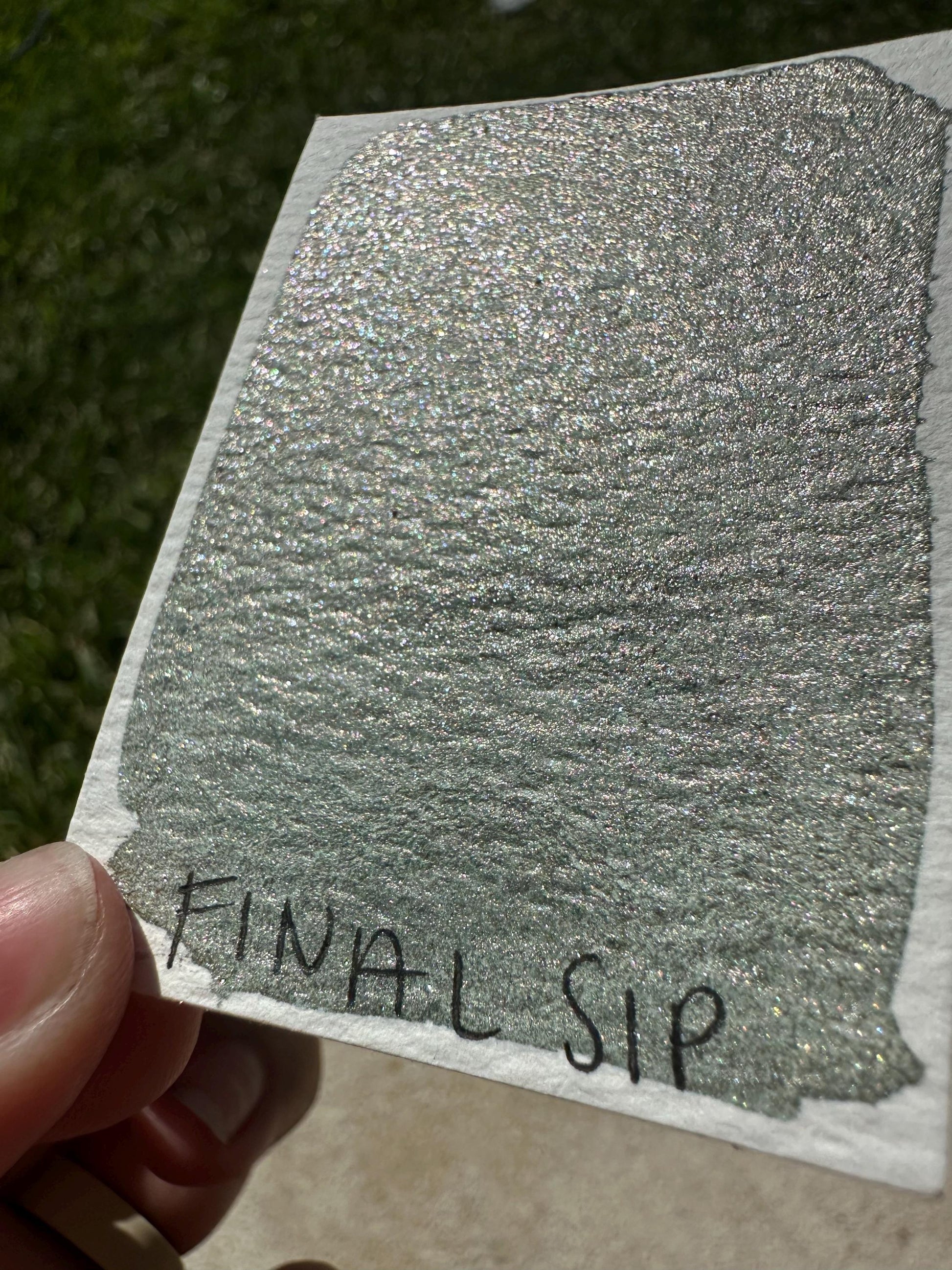 Final Sip | Handmade Watercolors | Handmade Paint | Watercolors | Watercolor Artist | Handmade Cards | Glitter Watercolors |