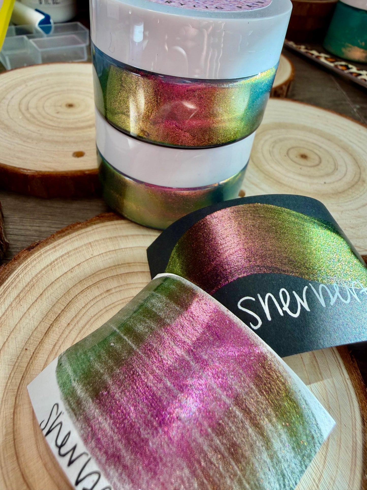 Sherbert | Handmade Acrylic Paint | Handmade Paint | Acrylic Artist | Watercolor | Acrylic Shimmer Artist