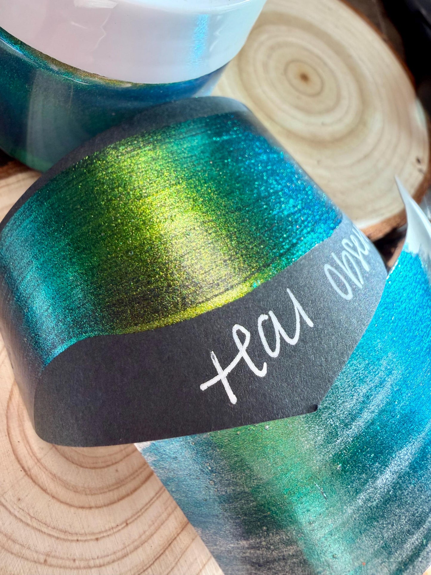 Teal Obsessed | Handmade Acrylic Paint | Handmade Paint | Acrylic Artist | Watercolor | Acrylic Shimmer Artist