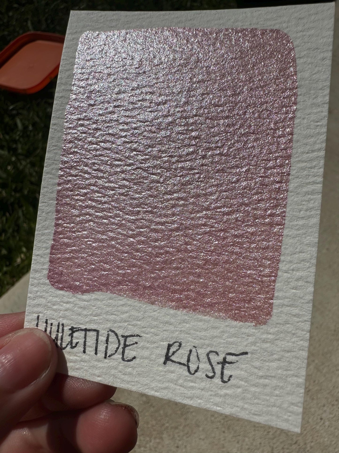 Yuletide Rose | Handmade Watercolors | Handmade Paint | Watercolors | Watercolor Artist | Handmade Cards | Glitter Watercolors |