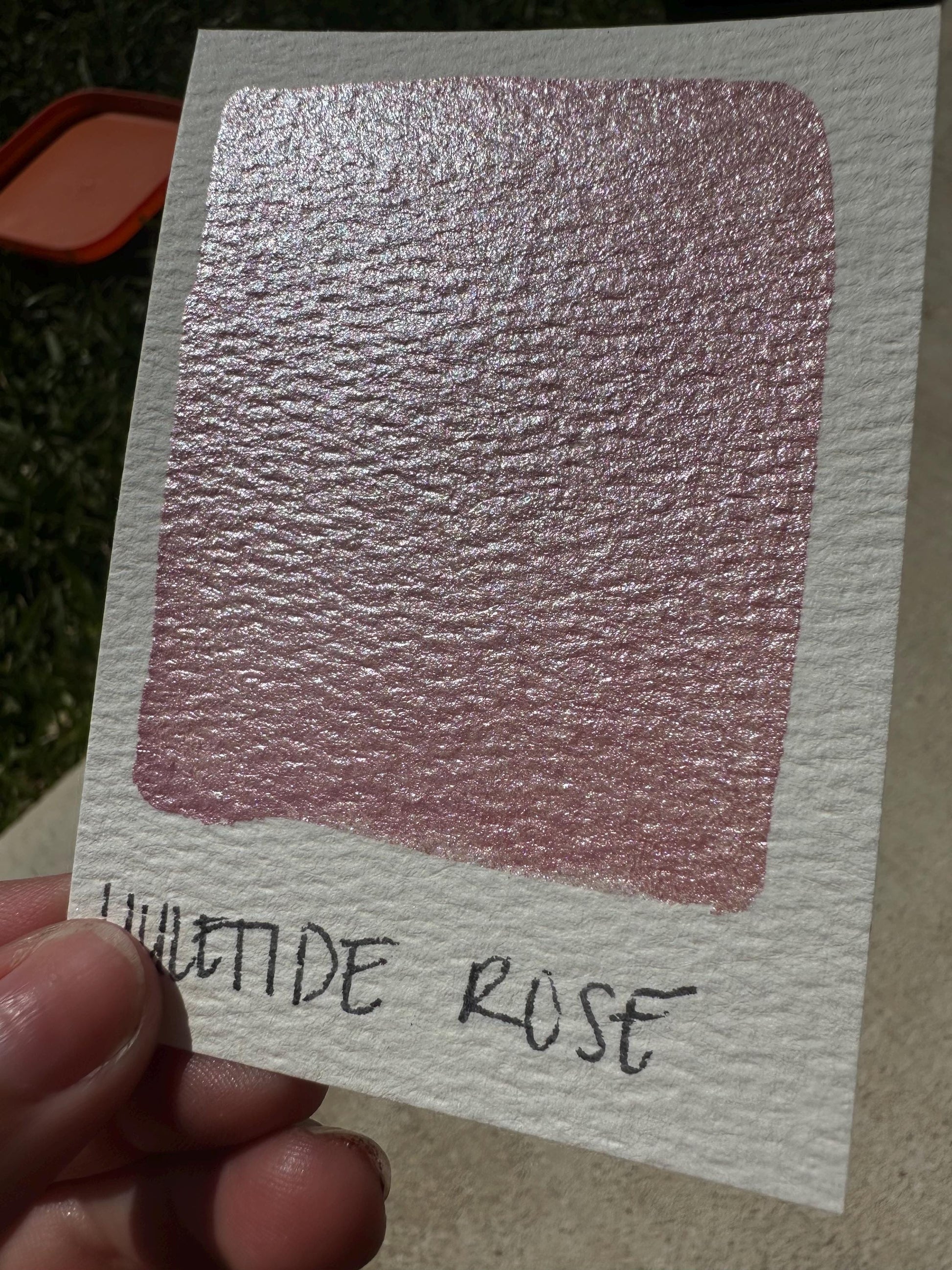 Yuletide Rose | Handmade Watercolors | Handmade Paint | Watercolors | Watercolor Artist | Handmade Cards | Glitter Watercolors |