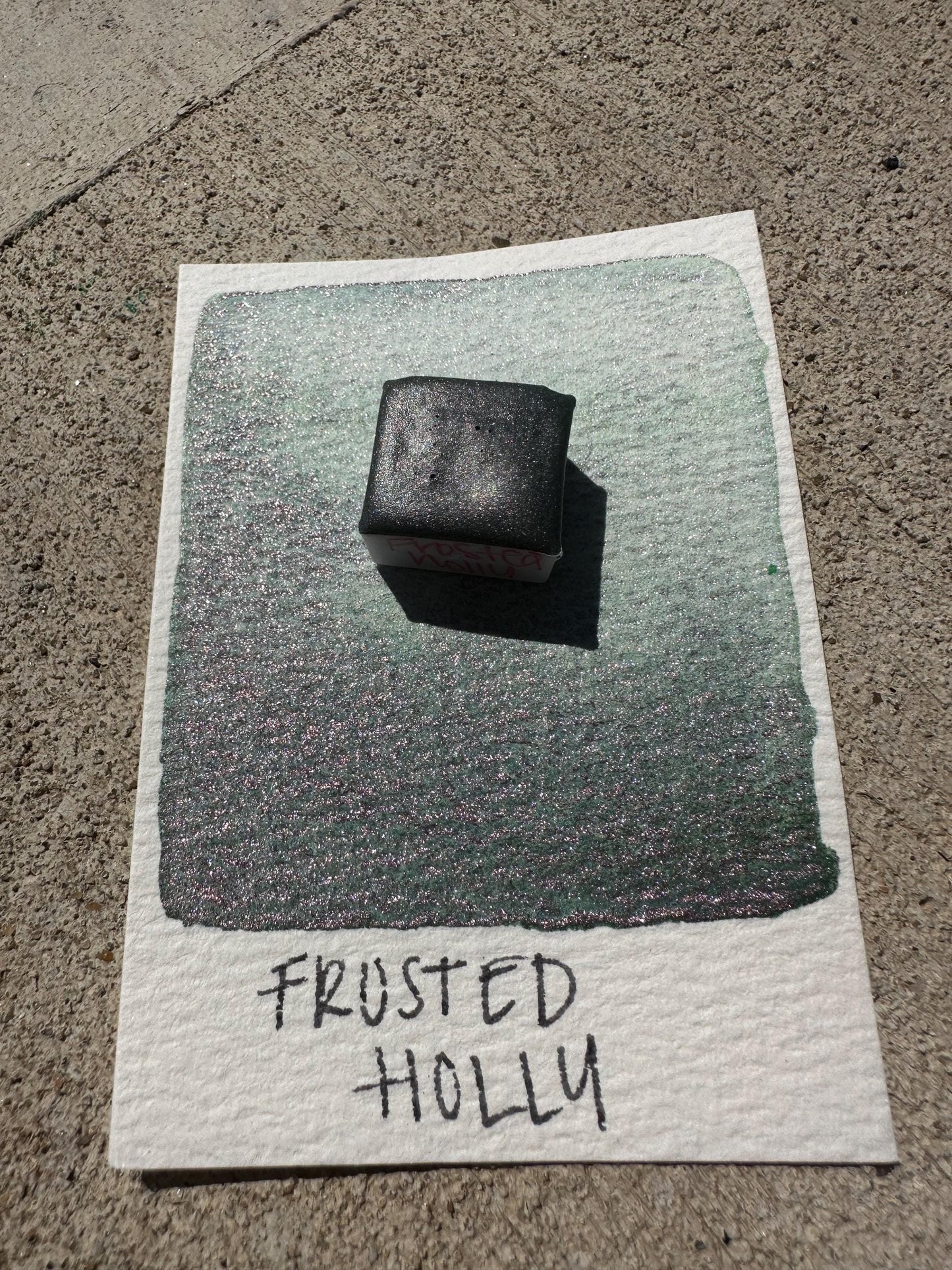 Frosted Holly | Handmade Watercolors | Handmade Paint | Watercolors | Watercolor Artist | Handmade Cards | OUT OF PRODUCTION