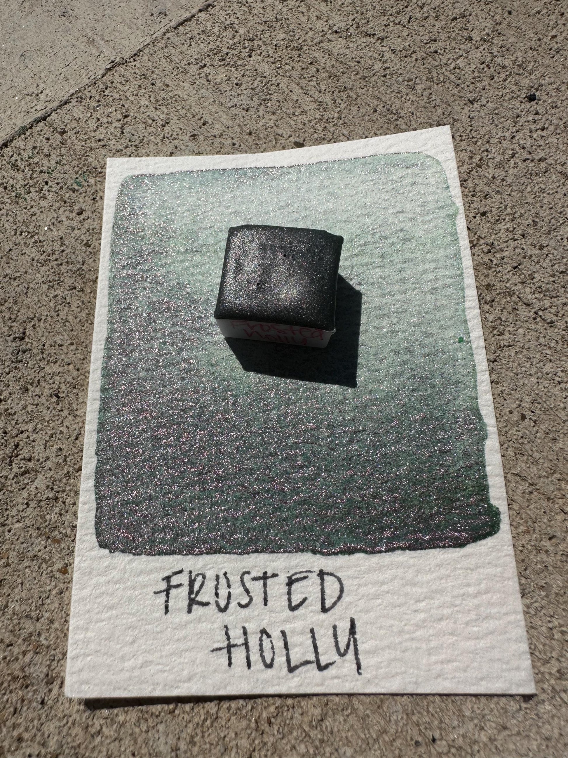 Frosted Holly | Handmade Watercolors | Handmade Paint | Watercolors | Watercolor Artist | Handmade Cards | OUT OF PRODUCTION