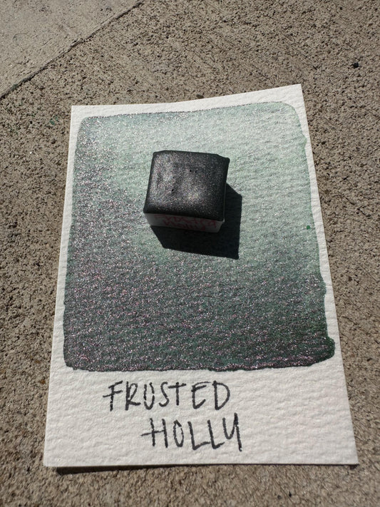 Frosted Holly | Handmade Watercolors | Handmade Paint | Watercolors | Watercolor Artist | Handmade Cards | OUT OF PRODUCTION