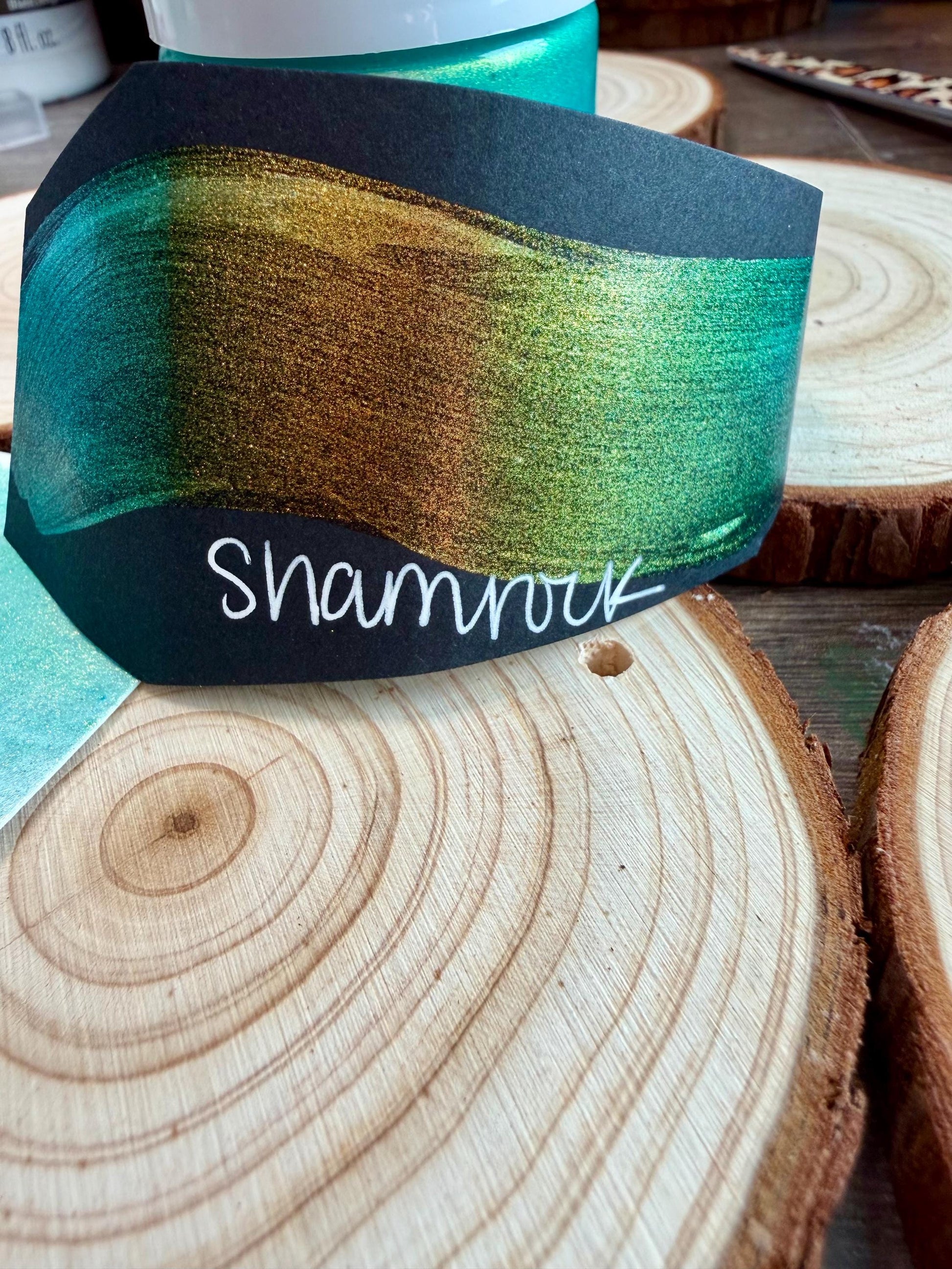 Shamrock | Handmade Acrylic Paint | Handmade Paint | Acrylic Artist | Watercolor | Acrylic Shimmer Artist