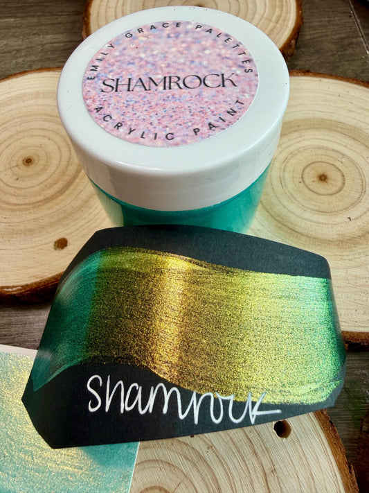 Shamrock | Handmade Acrylic Paint | Handmade Paint | Acrylic Artist | Watercolor | Acrylic Shimmer Artist