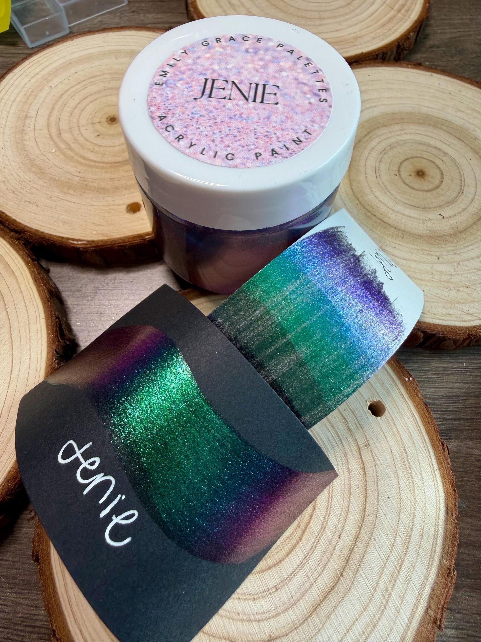 Jenie | Handmade Acrylic Paint | Handmade Paint | Acrylic Artist | Watercolor | Acrylic Shimmer Artist
