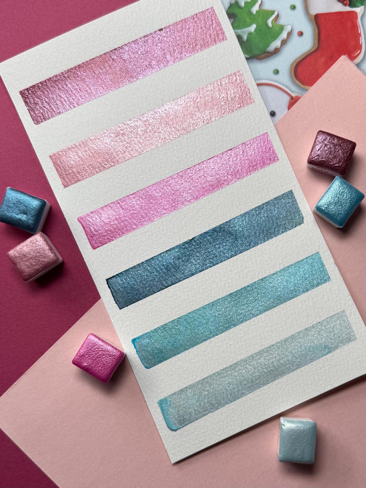 EmilyGracePalettes X OlivaJayDesigns | Winter Collab 2025 | Watercolors | Handmade Paint | Watercolors | Watercolor | Handmade Watercolors |