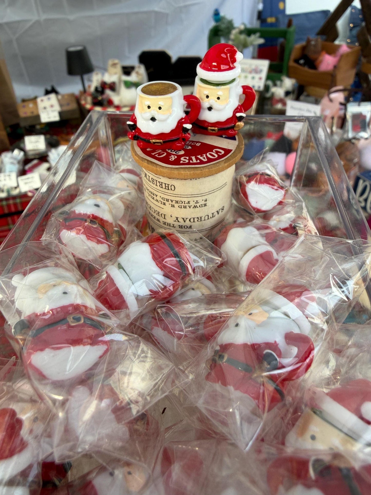 Santa Pans | Christmas Theme | LIMITED PAN | Handmade Watercolors | Handmade Paint | Calligraphy | Shimmer Paint