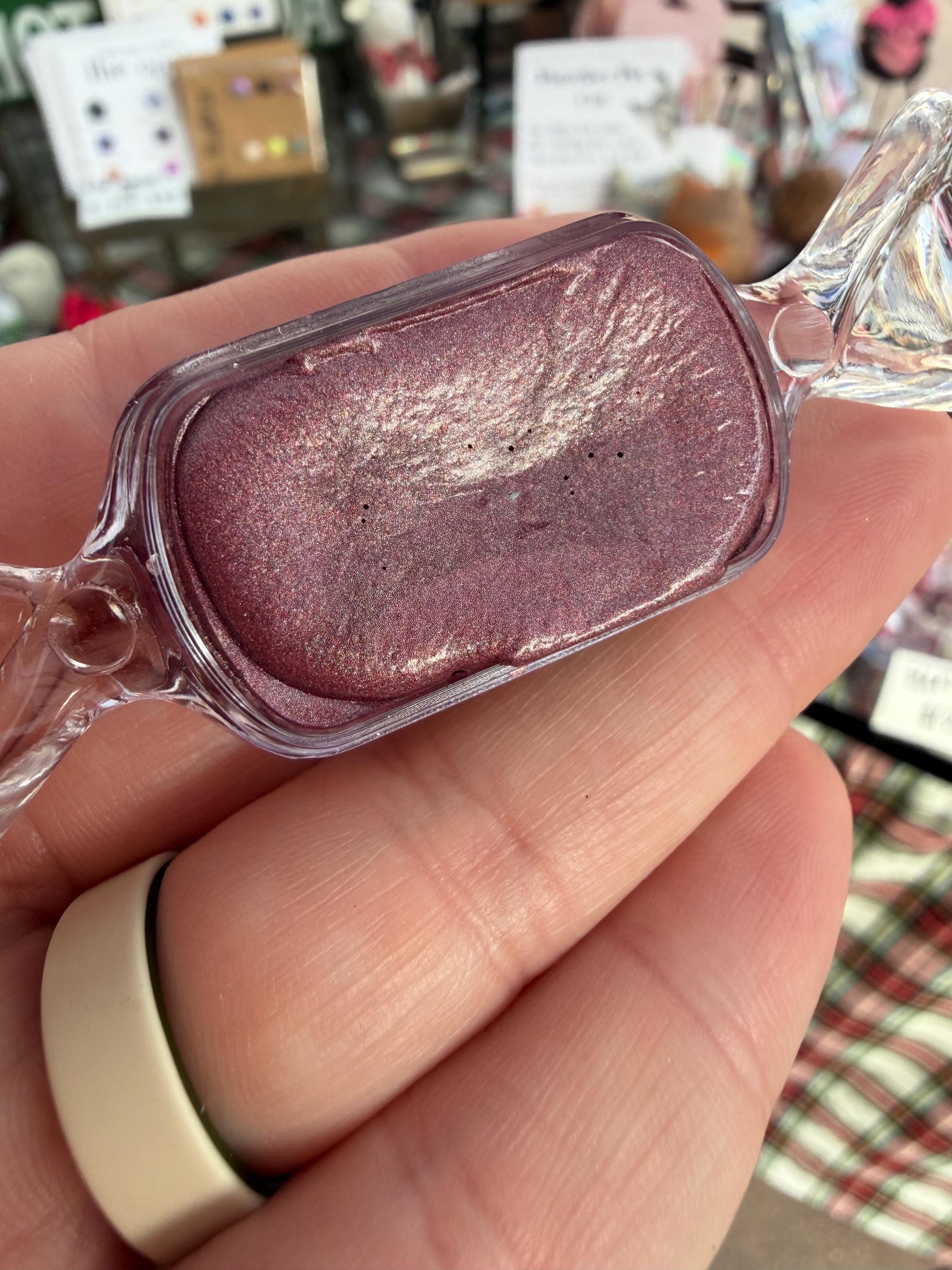 Candy Pans | Christmas Theme | LIMITED PAN | Handmade Watercolors | Handmade Paint | Calligraphy | Shimmer Paint