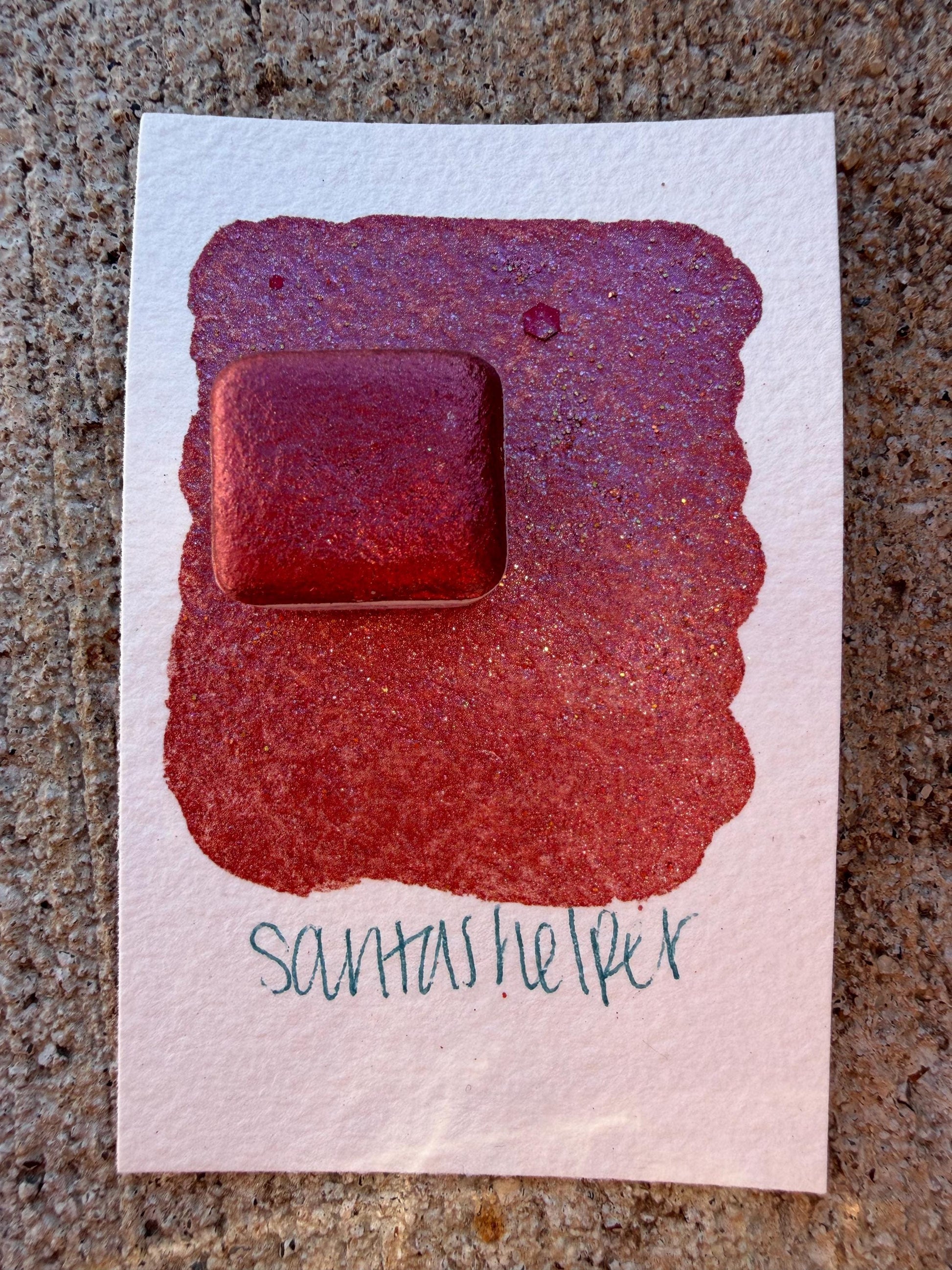 Santas Helper | Handmade Watercolors | Handmade Paint | Watercolors | Watercolor | Watercolor Artist | Flake Watercolor