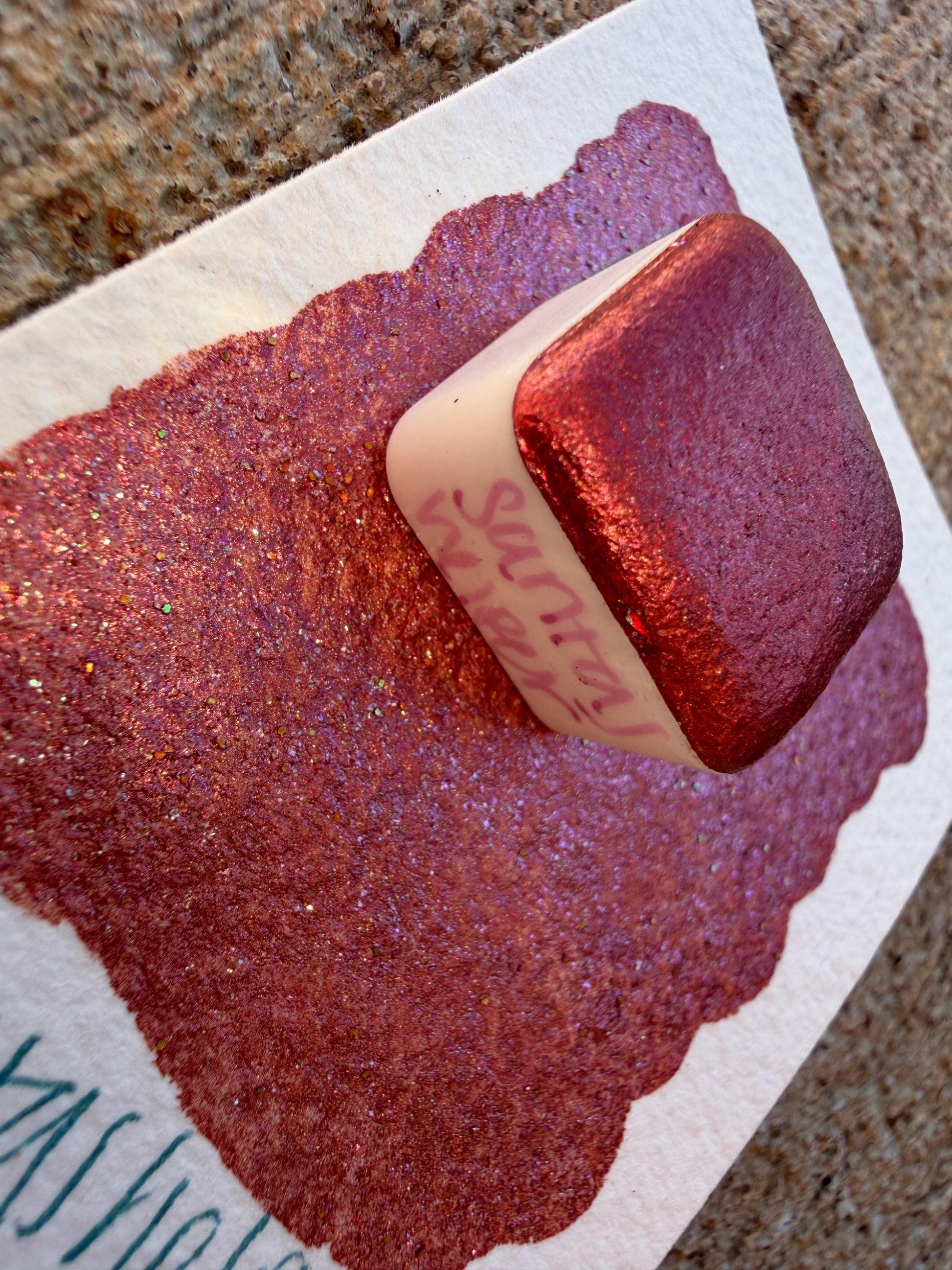 Santas Helper | Handmade Watercolors | Handmade Paint | Watercolors | Watercolor | Watercolor Artist | Flake Watercolor