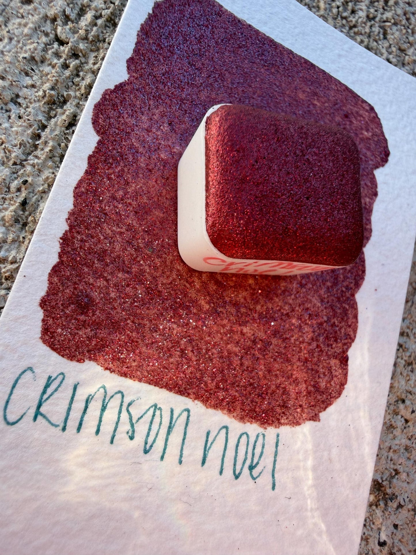 Crimson Noel | Handmade Watercolors | Handmade Paint | Watercolors | Watercolor | Watercolor Artist | Flake Watercolor