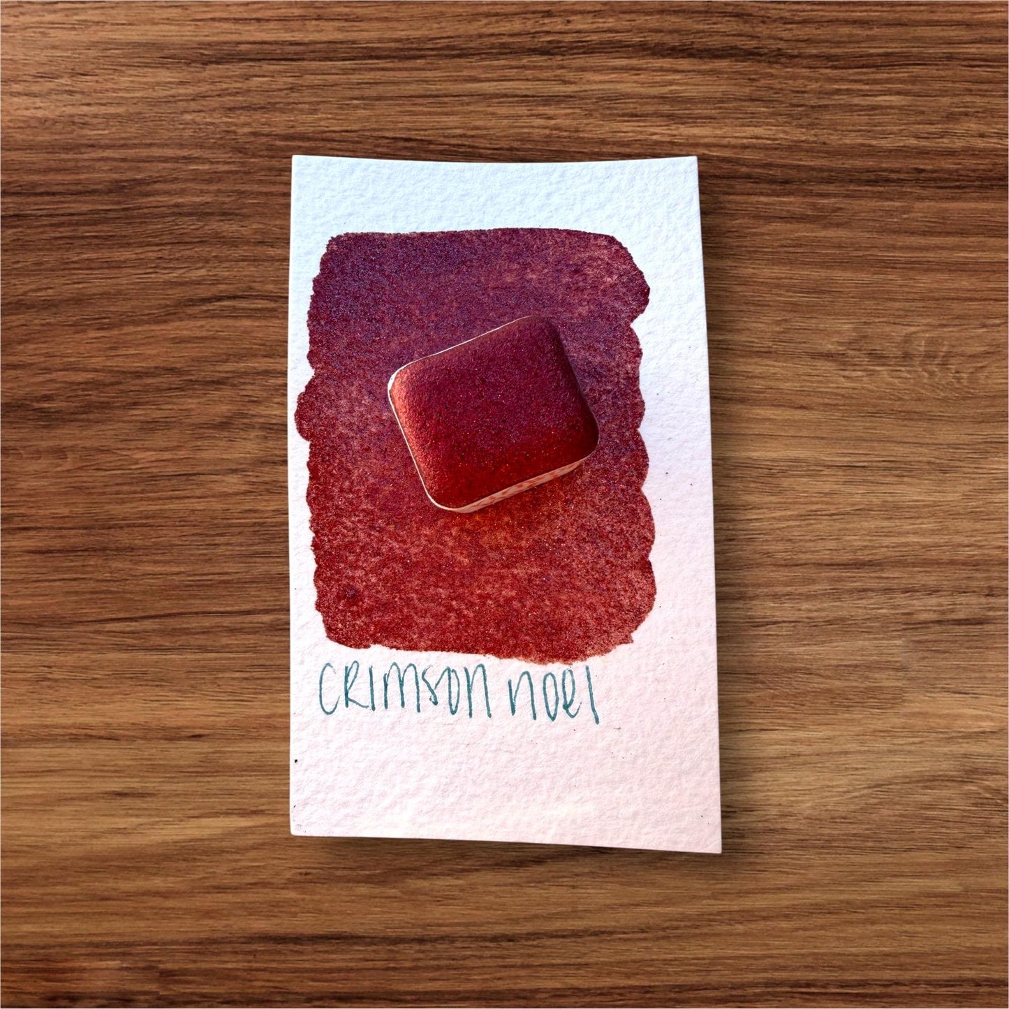 Crimson Noel | Handmade Watercolors | Handmade Paint | Watercolors | Watercolor | Watercolor Artist | Flake Watercolor