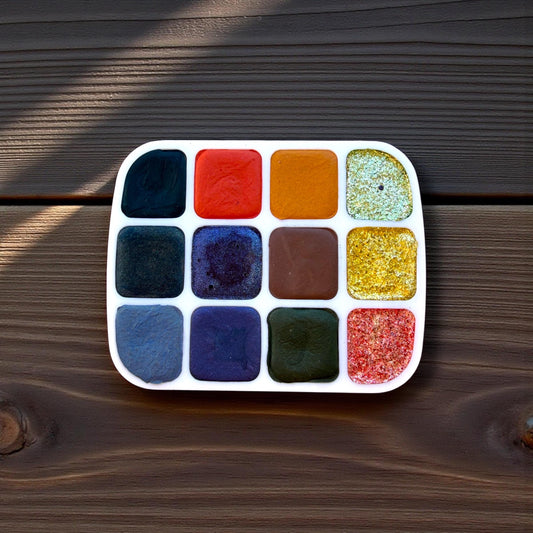 Watercolor Set | Watercolor Palette | Chrome Watercolors | Handmade Paint | Watercolors | Watercolor | Handmade Watercolors |