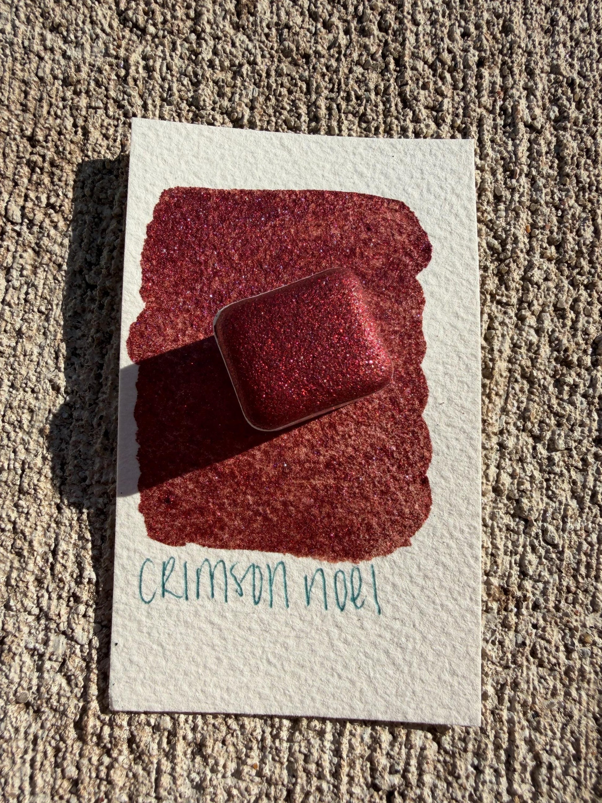 Crimson Noel | Handmade Watercolors | Handmade Paint | Watercolors | Watercolor | Watercolor Artist | Flake Watercolor