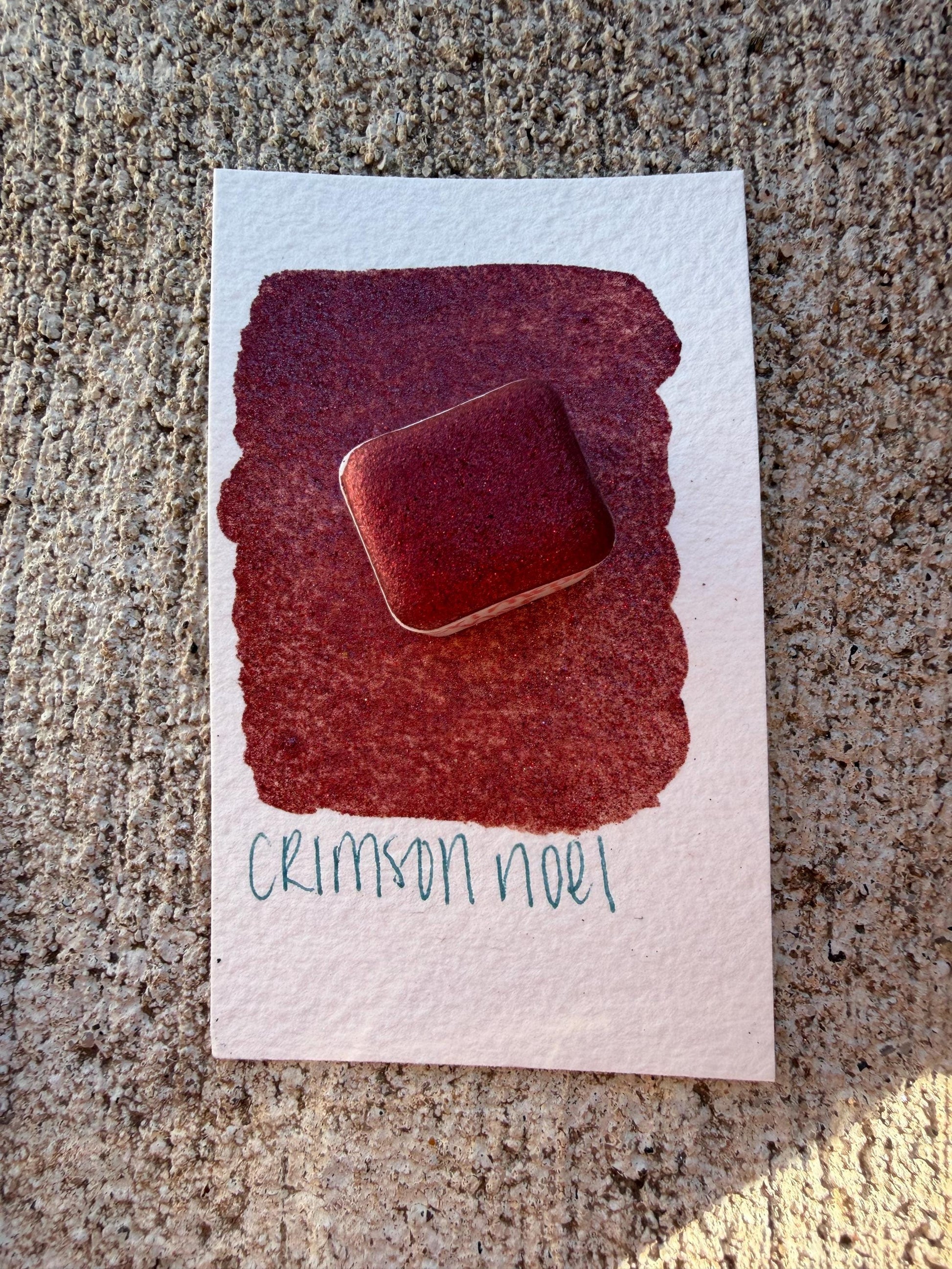 Crimson Noel | Handmade Watercolors | Handmade Paint | Watercolors | Watercolor | Watercolor Artist | Flake Watercolor