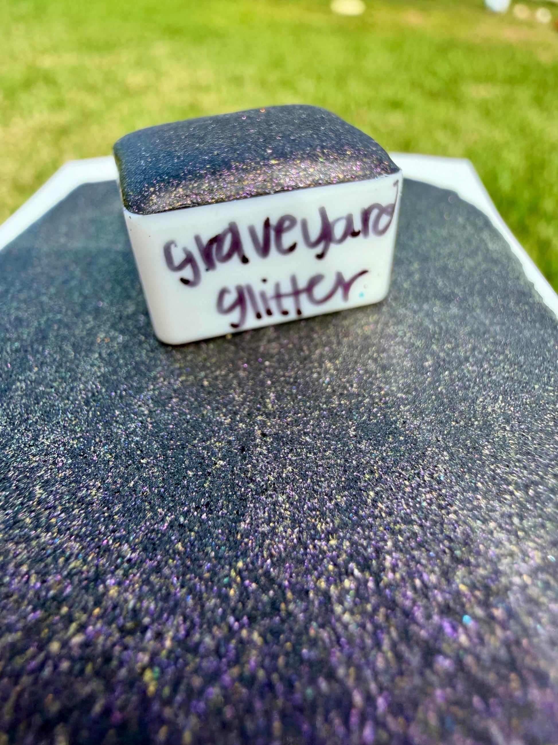 Graveyard Glitter | Handmade Watercolors | Handmade Paint | Watercolors | Watercolor | Artist | Shimmer Watercolors | High Shine Paint