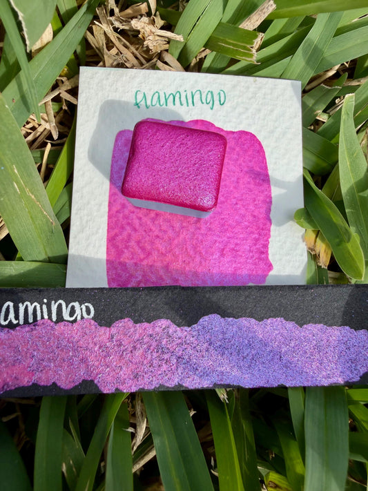 Flamingo | Handmade Watercolors | Handmade Paint | Watercolors | Watercolor | Watercolor Artist