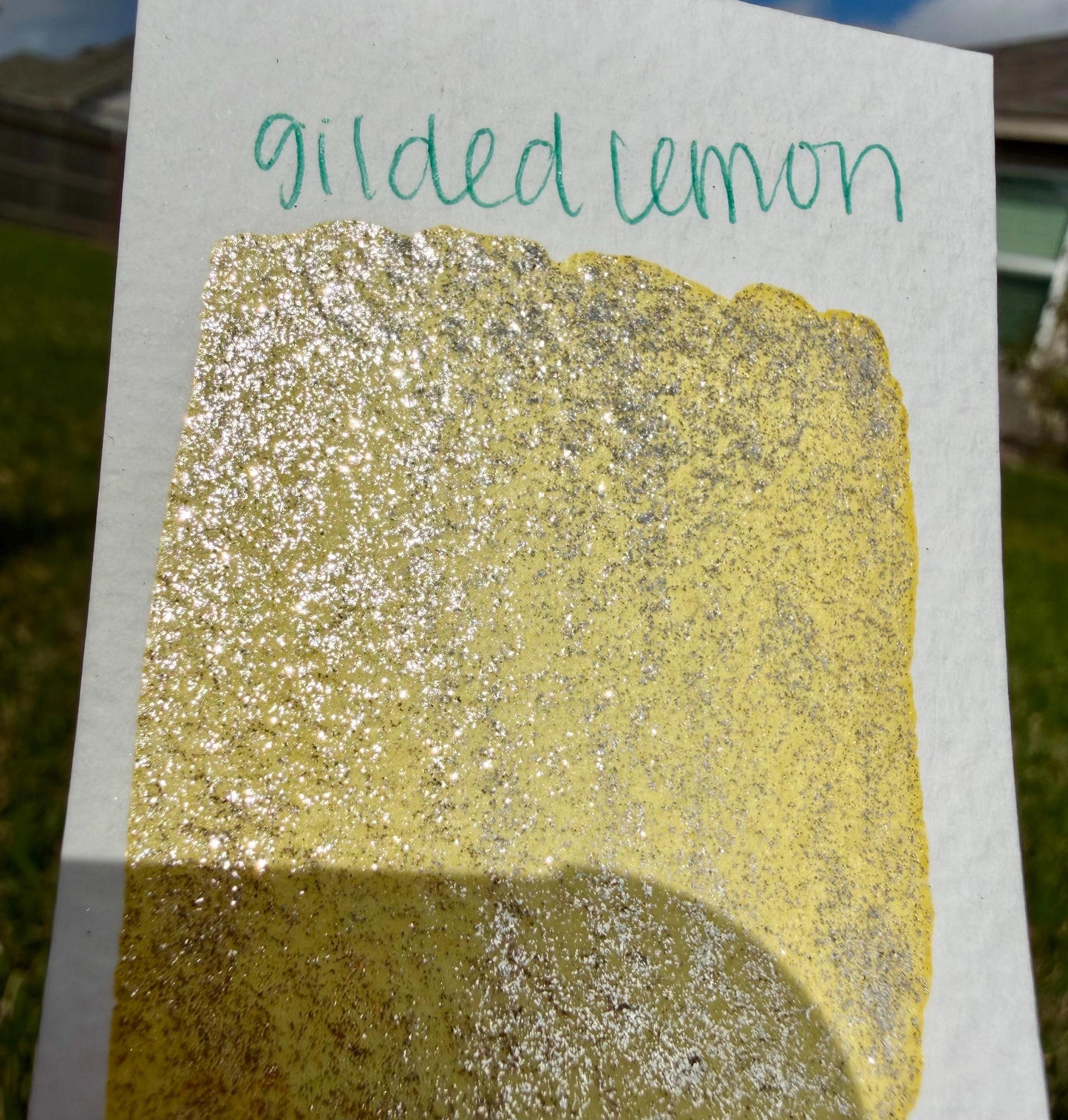 Gilded Lemon | Handmade Watercolors | Handmade Paint | Watercolors | Watercolor Artist | Shimmer Watercolors | High Shine Paint