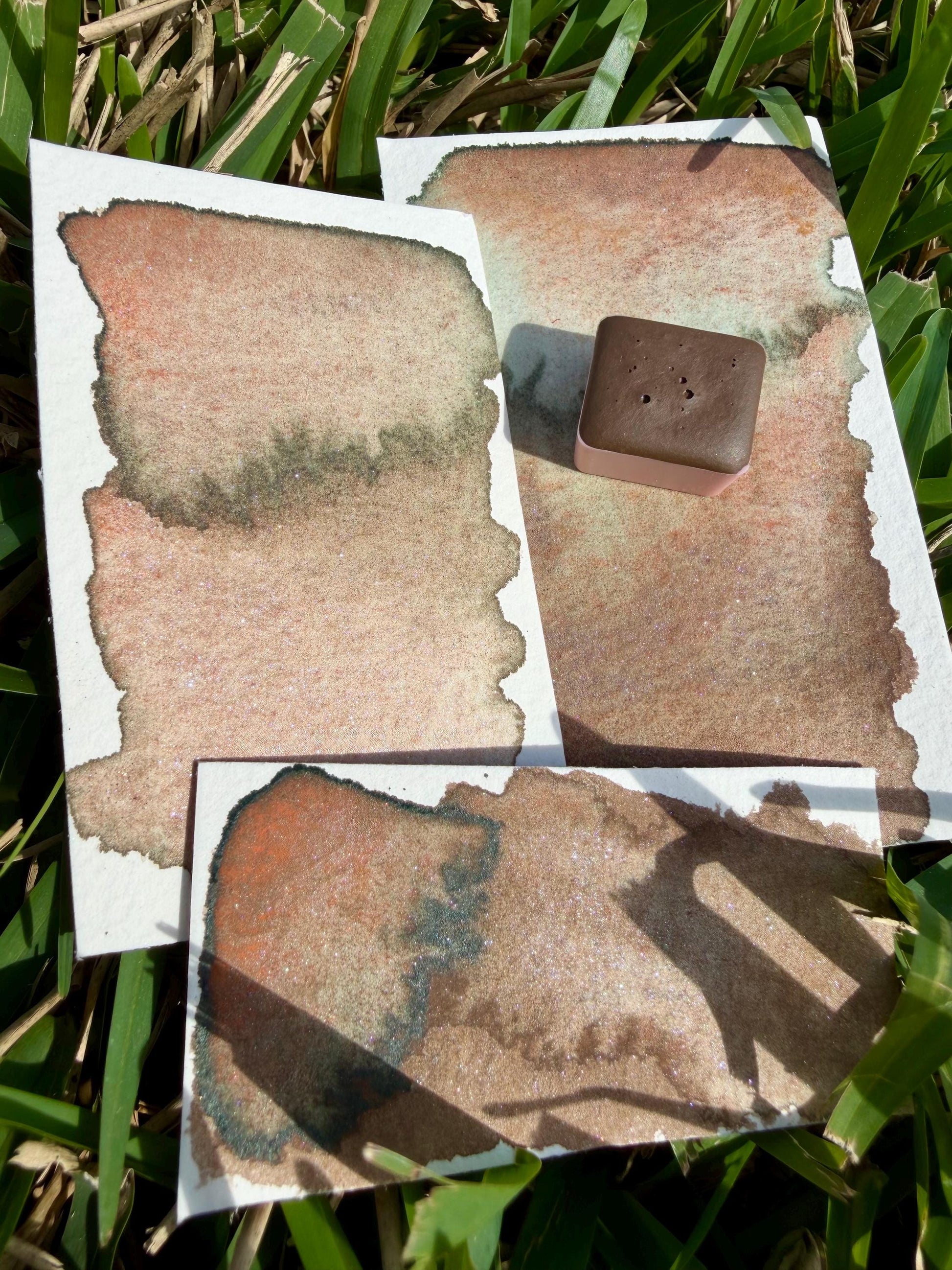 Spa Mud | HYBRID Matte & Shimmer Blend | Handmade Watercolors | Handmade Paint | Watercolors | Watercolor | Watercolor Artist