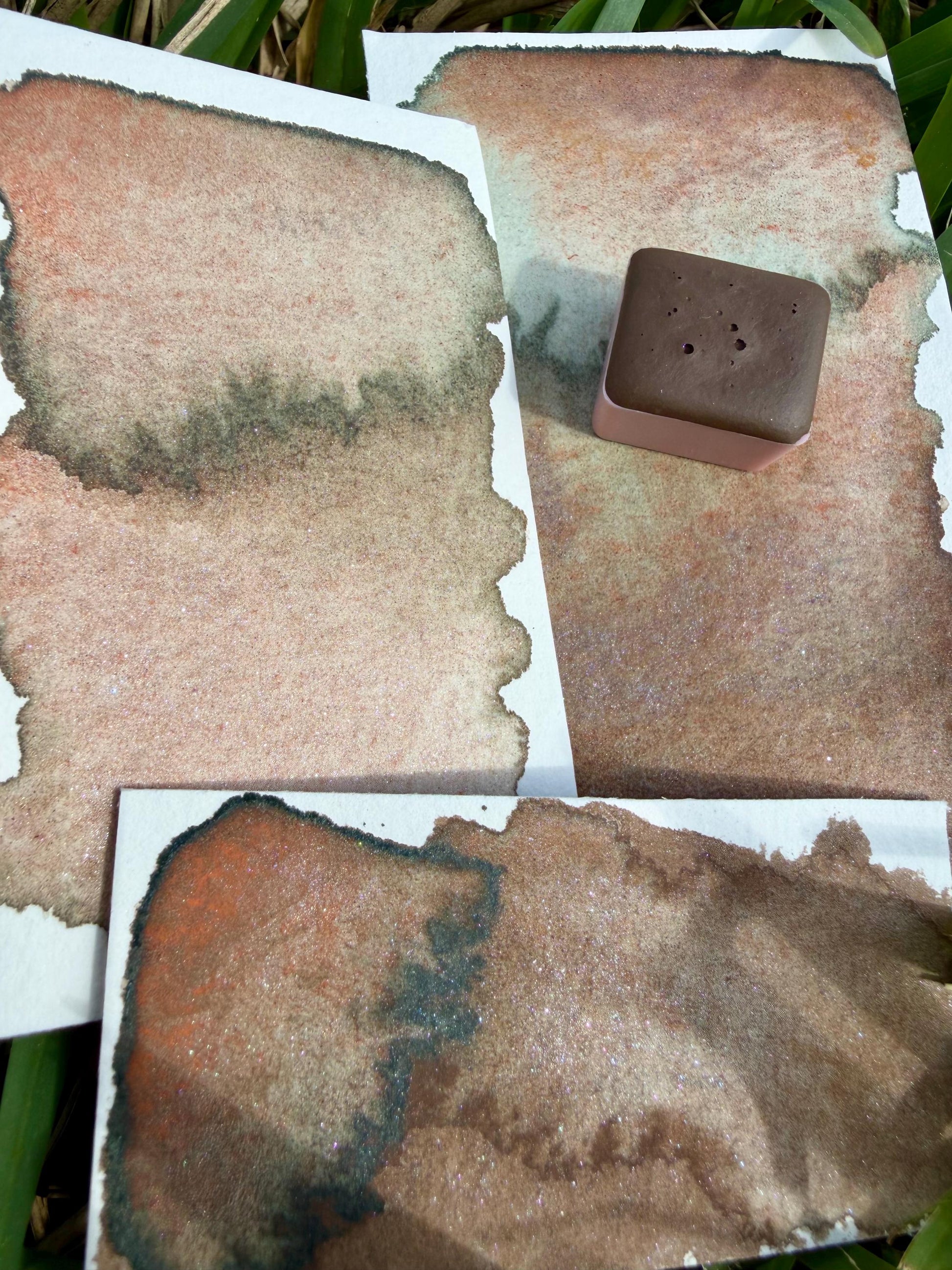 Spa Mud | HYBRID Matte & Shimmer Blend | Handmade Watercolors | Handmade Paint | Watercolors | Watercolor | Watercolor Artist