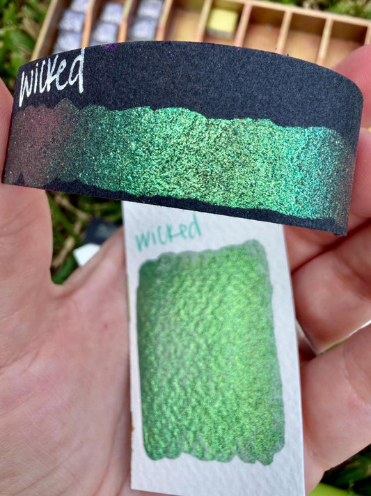 Wicked | Handmade Watercolors | Handmade Paint | Watercolors | Watercolor Artist | Shimmer Watercolors | High Shine Paint