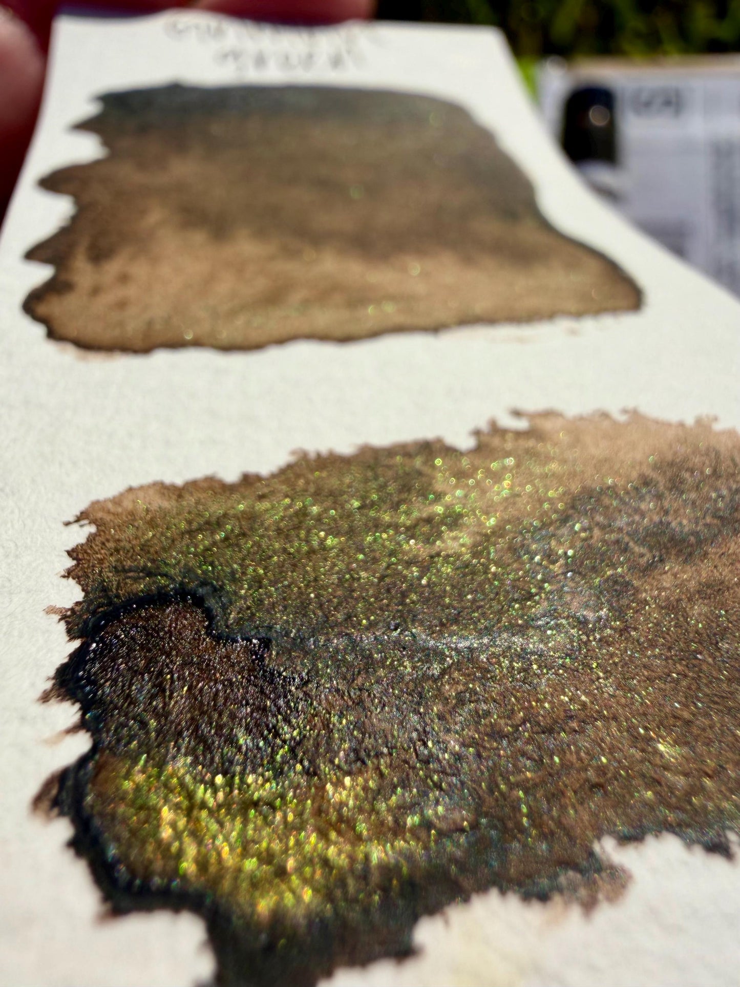 Grimore Green | Dip Pen Ink | Handmade Ink | Calligrapby | Stencils | Handmade Cards| Watercolor | Colorshift Ink | Shimmer Ink | Nib Ink