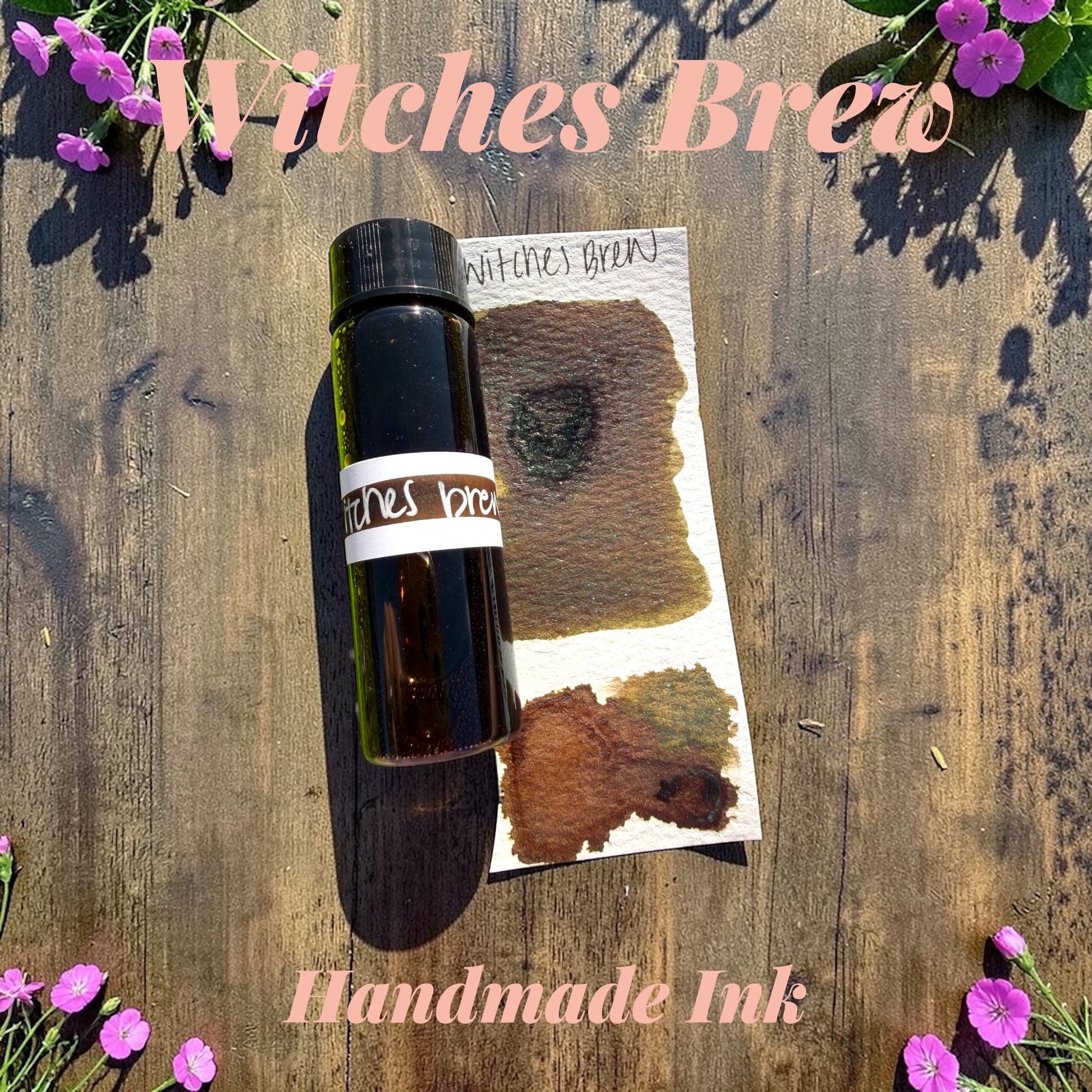 Witches Brew | Dip Pen Ink | Handmade Ink | Calligrapby | Stencils | Handmade Cards| Watercolor Art | Colorshift Ink | Shimmer Ink | Nib Ink