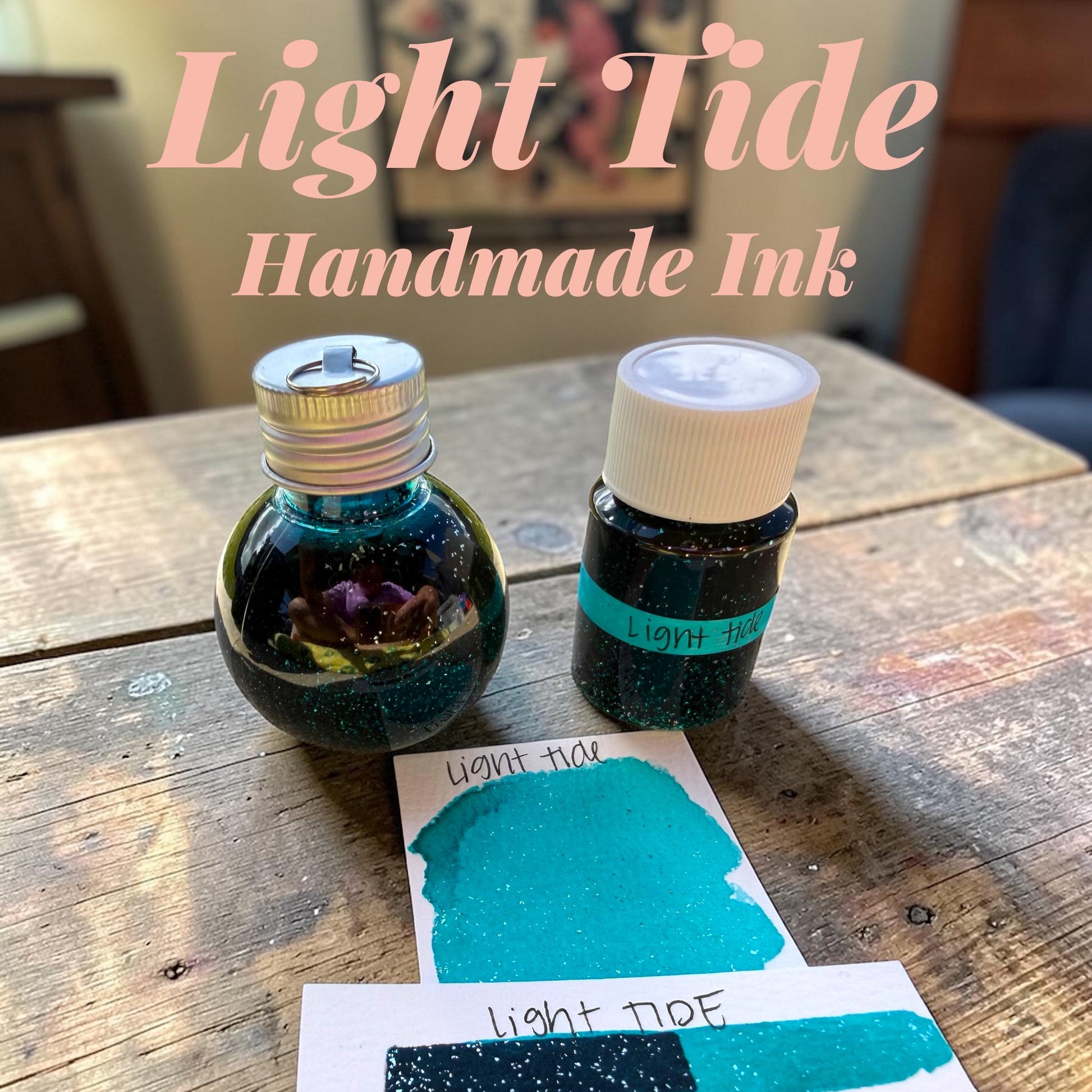 Light Tide | Shimmer Ink | Handmade Ink | Calligraphy | Handmade Cards | Watercolor Ink | Colorshift Ink | Drawing Ink | Art Ink | Ink