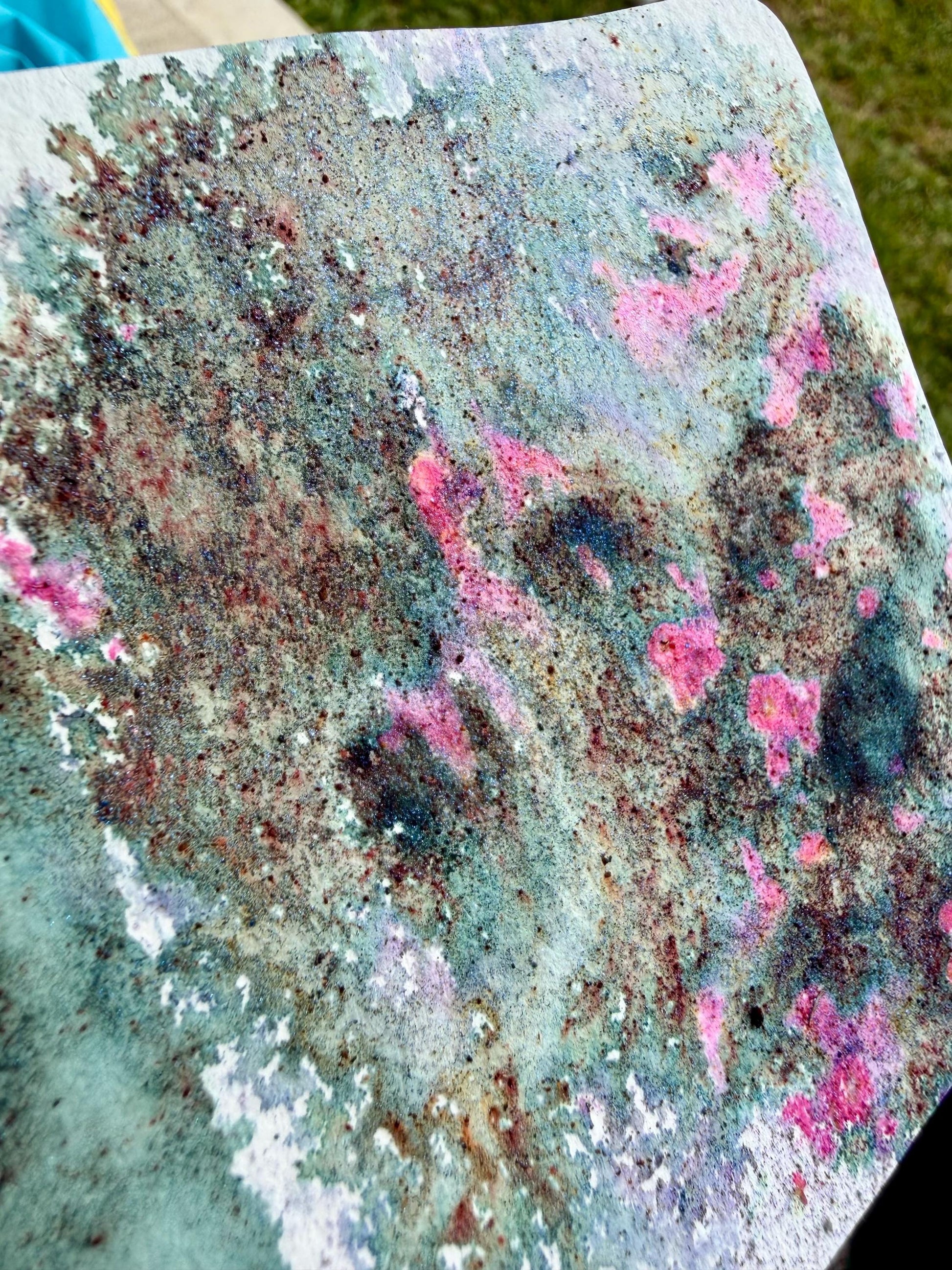 Devil’s Lettuce | Handmade Pigment Salts Watercolor | Color Burst Texture Paint | Sparkly Mica Pigment Crystals | Unique Art Supply