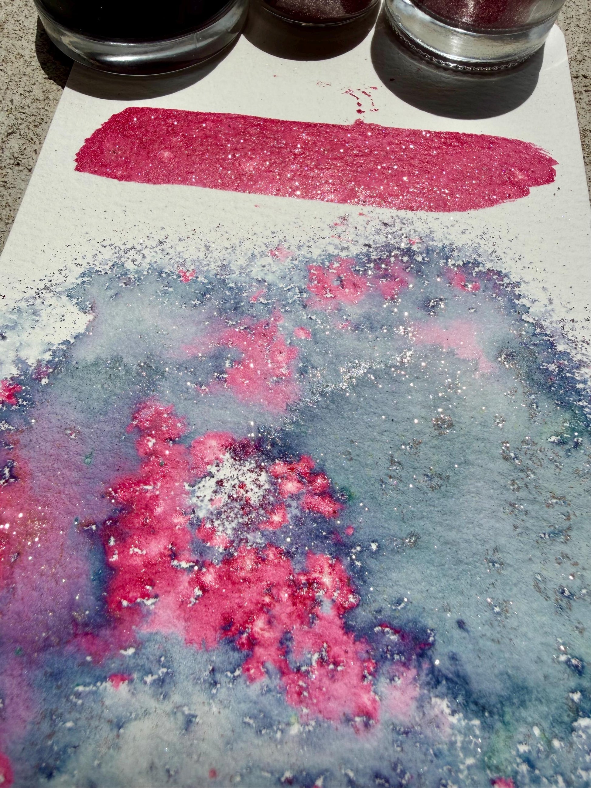 A Little Bit Alexis | Handmade Pigment Salts Watercolor | Color Burst Texture Paint | Sparkly Mica Pigment Crystals | Unique Art Supply