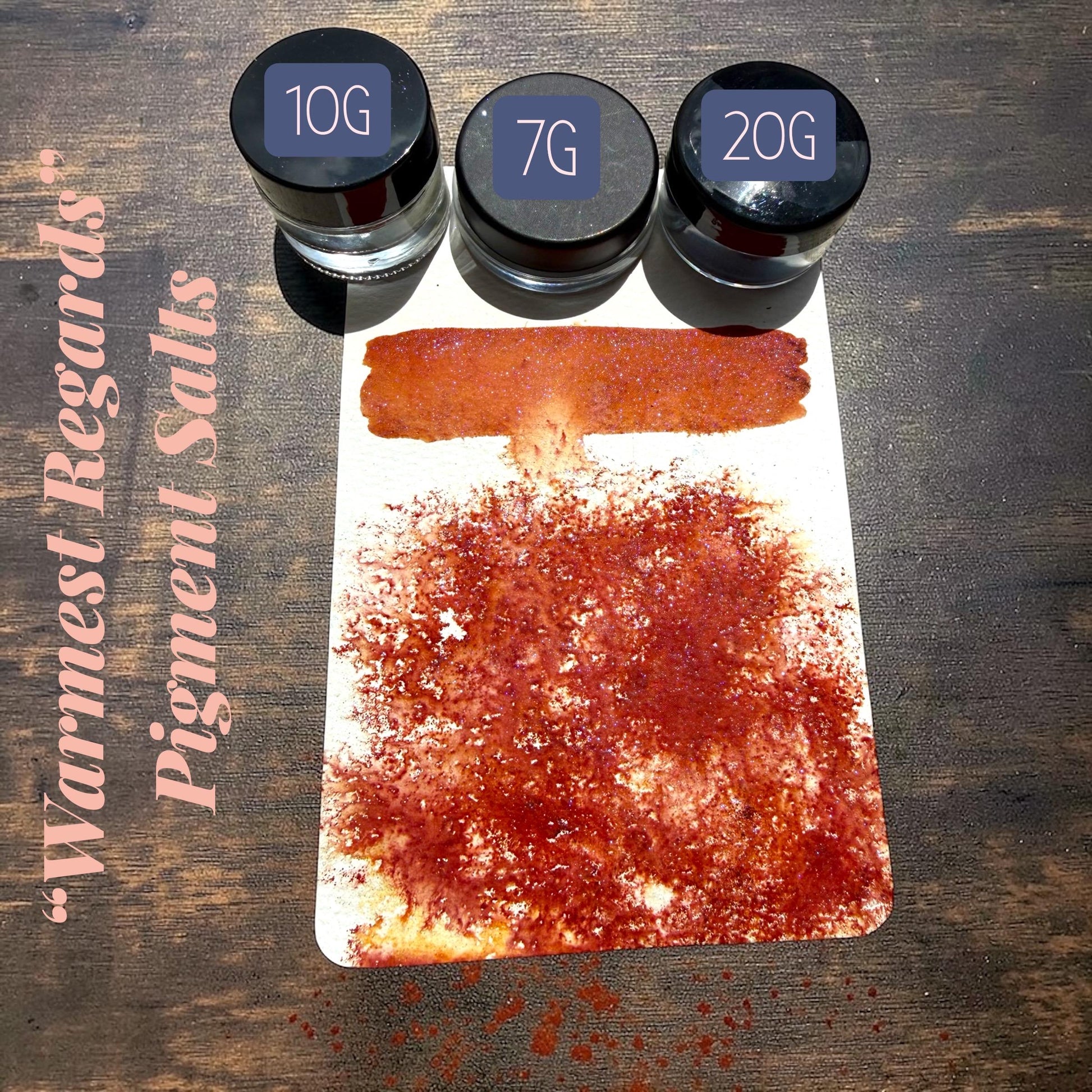 Warmest Regards | Handmade Pigment Salts Watercolor | Color Burst Texture Paint | Sparkly Mica Pigment Crystals | Unique Art Supply
