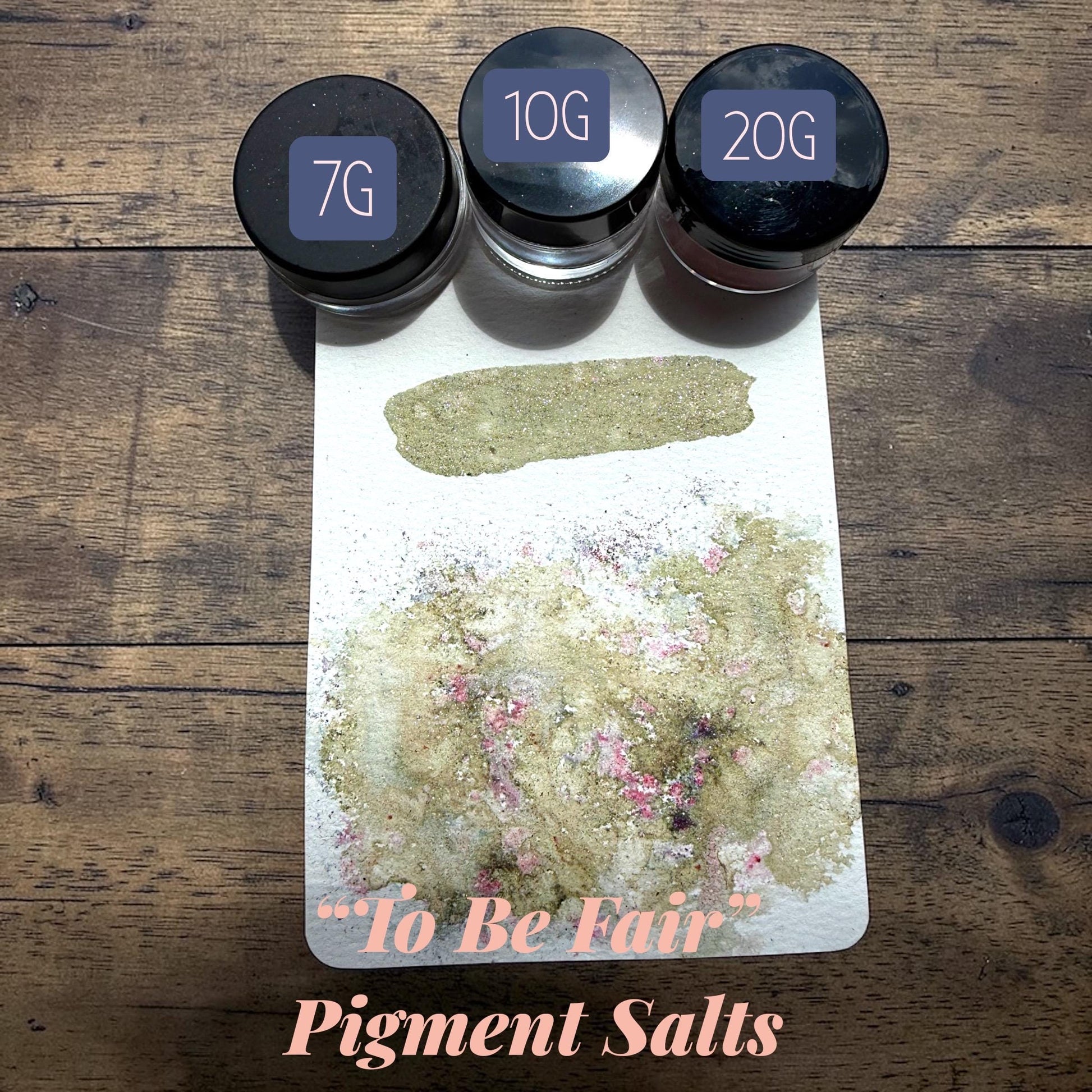 To Be Fair | Handmade Pigment Salts Watercolor | Color Burst Texture Paint | Sparkly Mica Pigment Crystals | Unique Art Supply