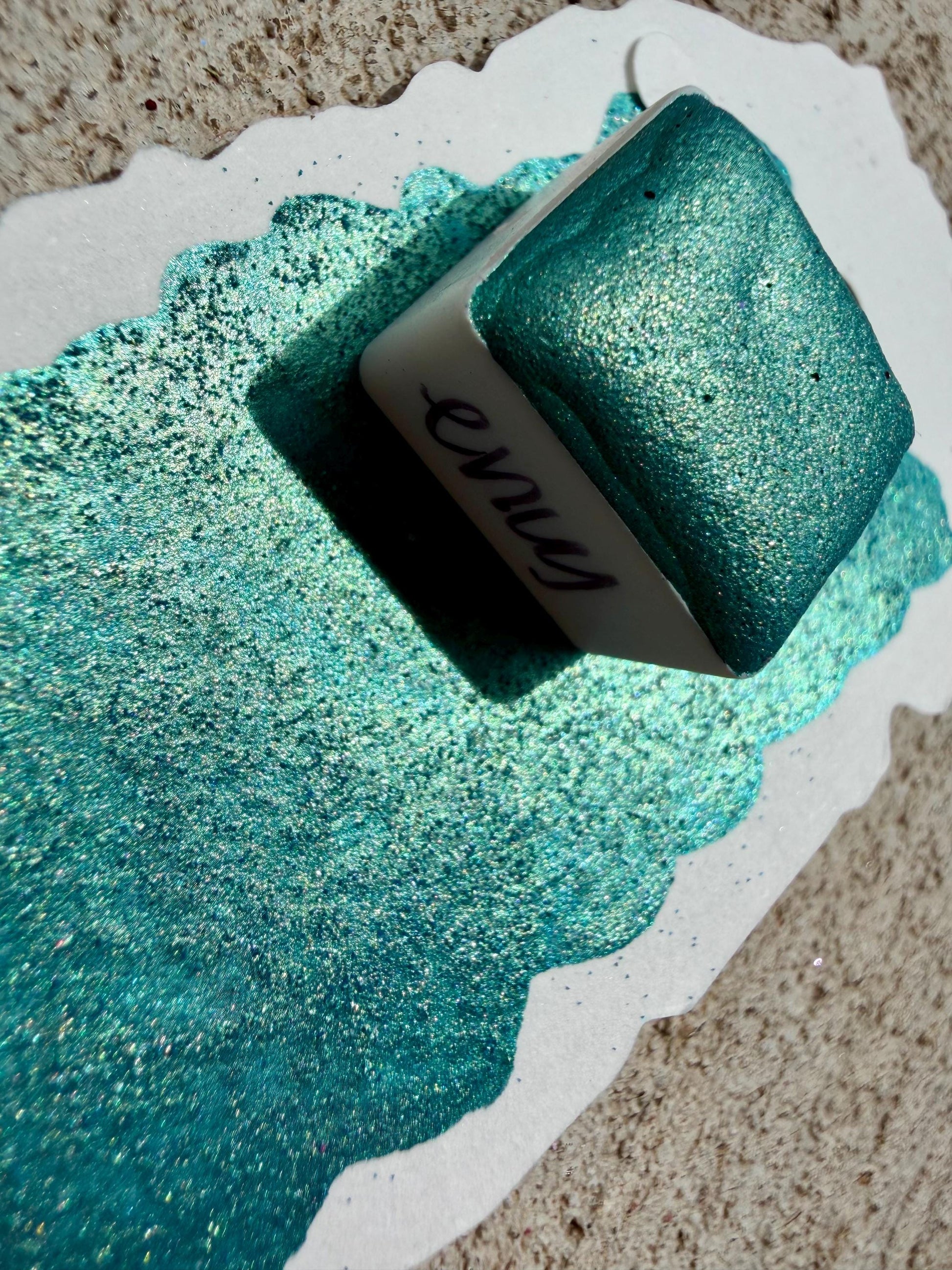 Envy | Handmade Watercolors | Handmade Paint | Watercolors | Watercolor Artist | Shimmer Watercolors | High Shine Paint