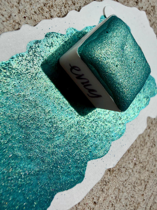 Envy | Handmade Watercolors | Handmade Paint | Watercolors | Watercolor Artist | Shimmer Watercolors | High Shine Paint