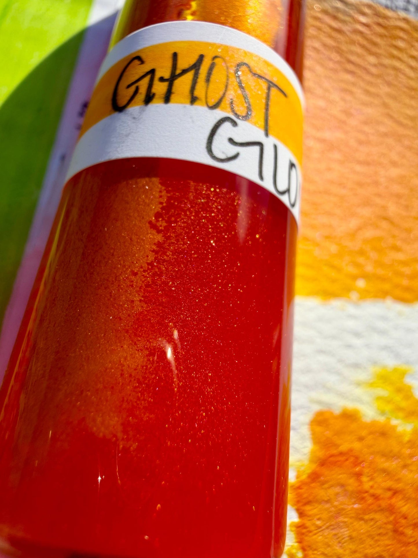 Ghost Glow | Dip Pen Ink | Handmade Ink | Calligrapby | Stencils | Handmade Cards| Watercolor Art | Colorshift Ink | Shimmer Ink | Nib Ink