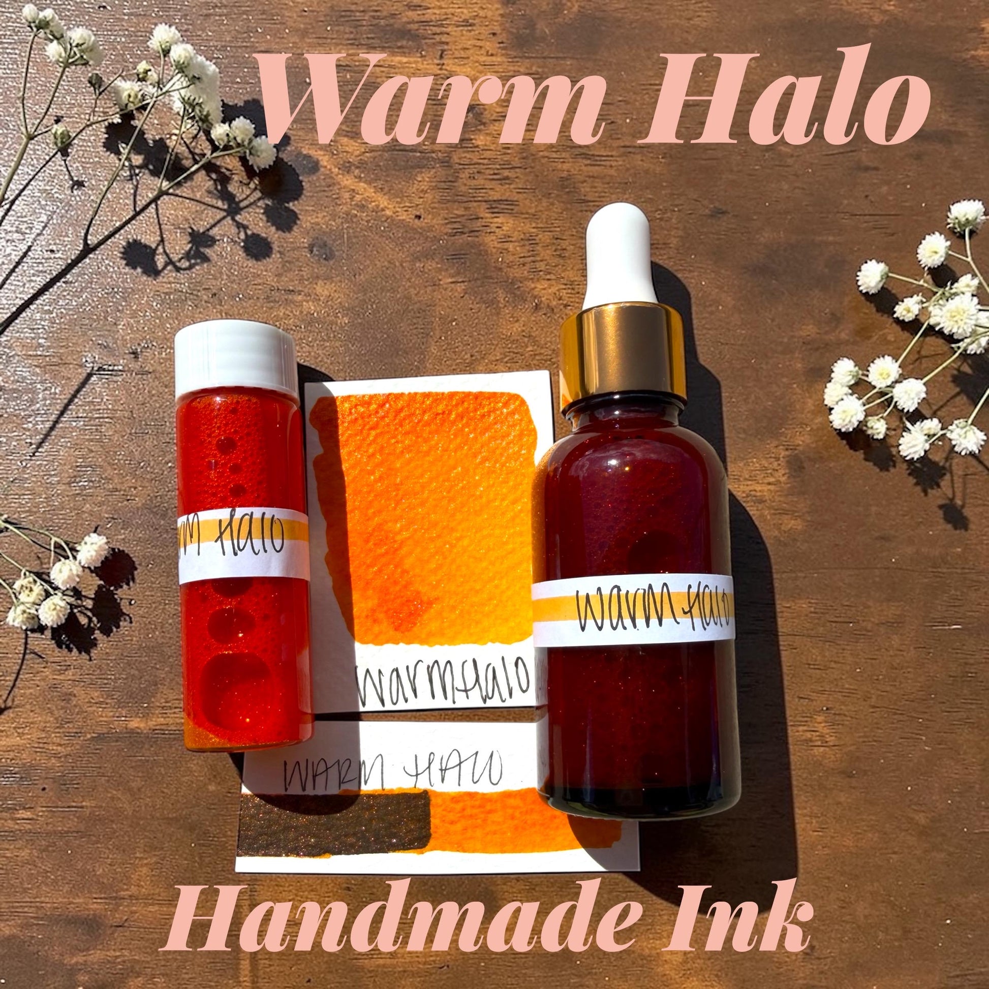 Warm Halo | Shimmer Ink | Handmade Ink | Calligraphy | Handmade Cards | Watercolor Ink | Colorshift Ink | Drawing Ink | Art Ink | Ink