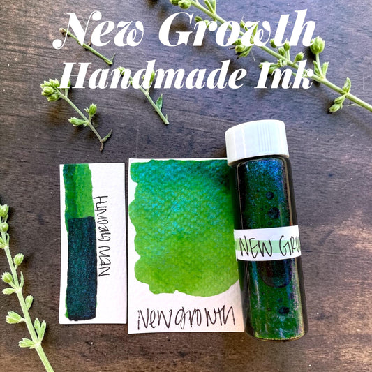New Growth | Shimmer Ink | Handmade Ink | Calligraphy | Handmade Cards | Watercolor Ink | Colorshift Ink | Drawing Ink | Art Ink | Ink
