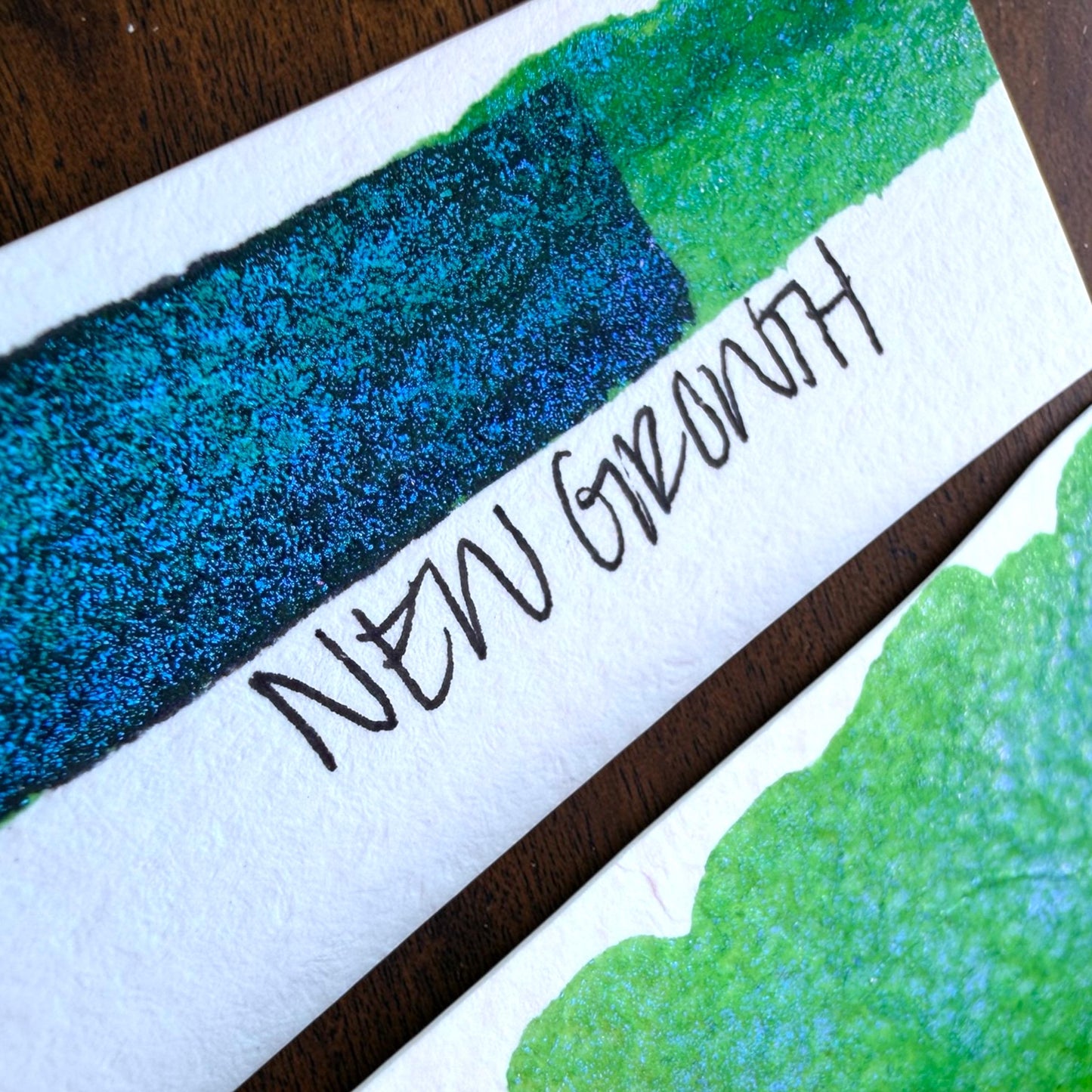New Growth | Shimmer Ink | Handmade Ink | Calligraphy | Handmade Cards | Watercolor Ink | Colorshift Ink | Drawing Ink | Art Ink | Ink