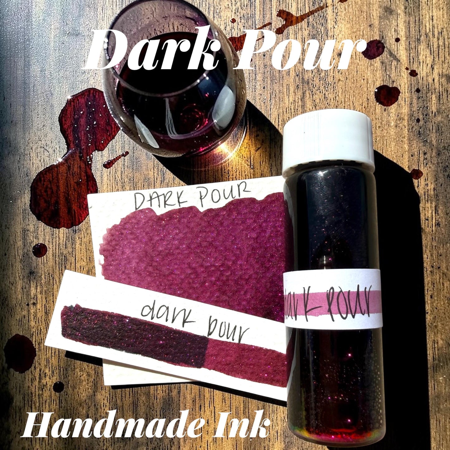 Dark Pour | Shimmer Ink | Handmade Ink | Calligraphy | Handmade Cards | Watercolor Ink | Colorshift Ink | Drawing Ink | Art Ink | Ink