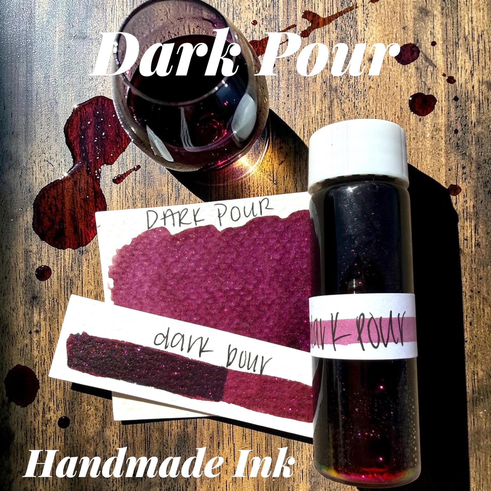 Dark Pour | Shimmer Ink | Handmade Ink | Calligraphy | Handmade Cards | Watercolor Ink | Colorshift Ink | Drawing Ink | Art Ink | Ink