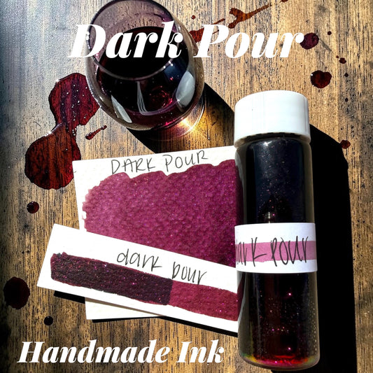 Dark Pour | Shimmer Ink | Handmade Ink | Calligraphy | Handmade Cards | Watercolor Ink | Colorshift Ink | Drawing Ink | Art Ink | Ink