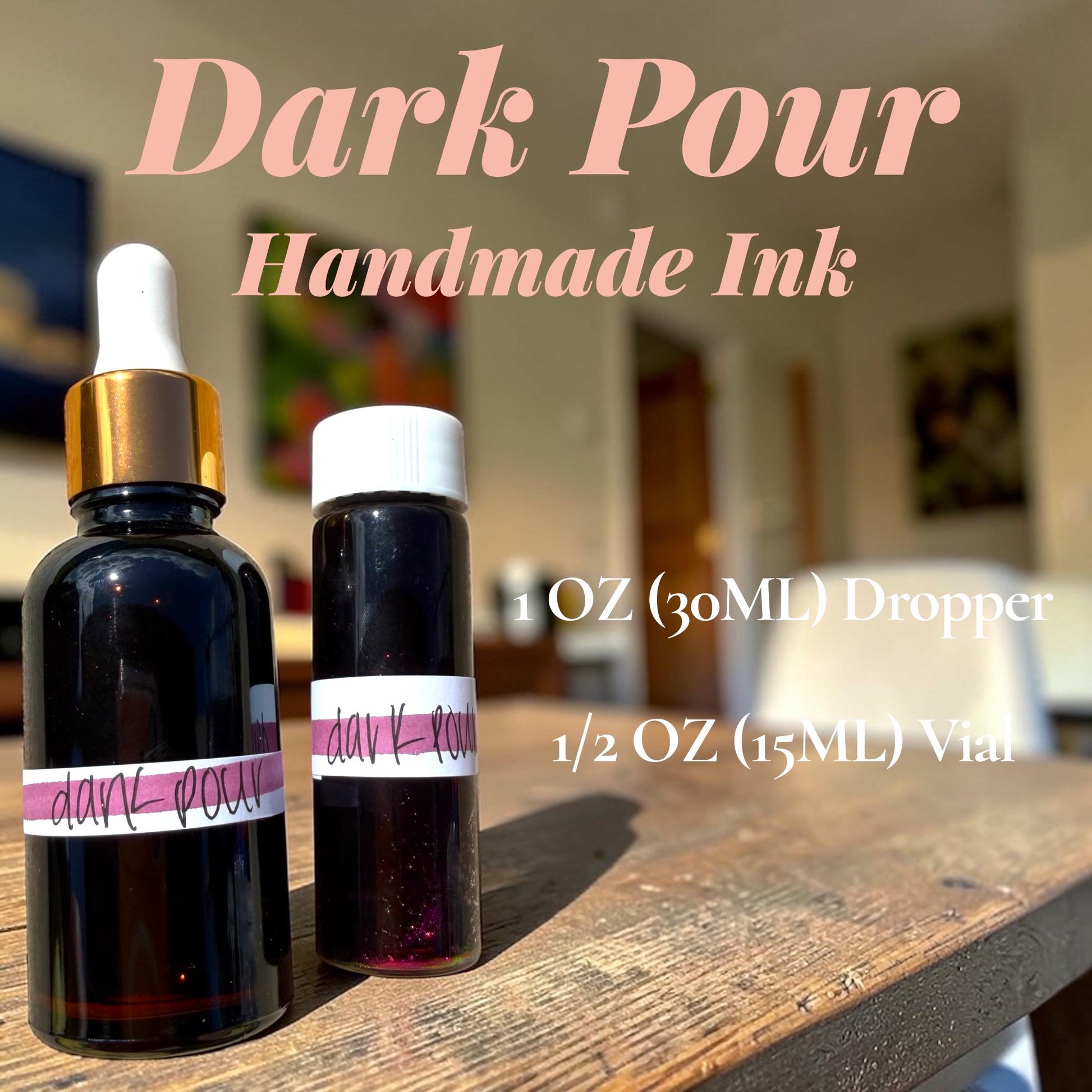 Dark Pour | Shimmer Ink | Handmade Ink | Calligraphy | Handmade Cards | Watercolor Ink | Colorshift Ink | Drawing Ink | Art Ink | Ink
