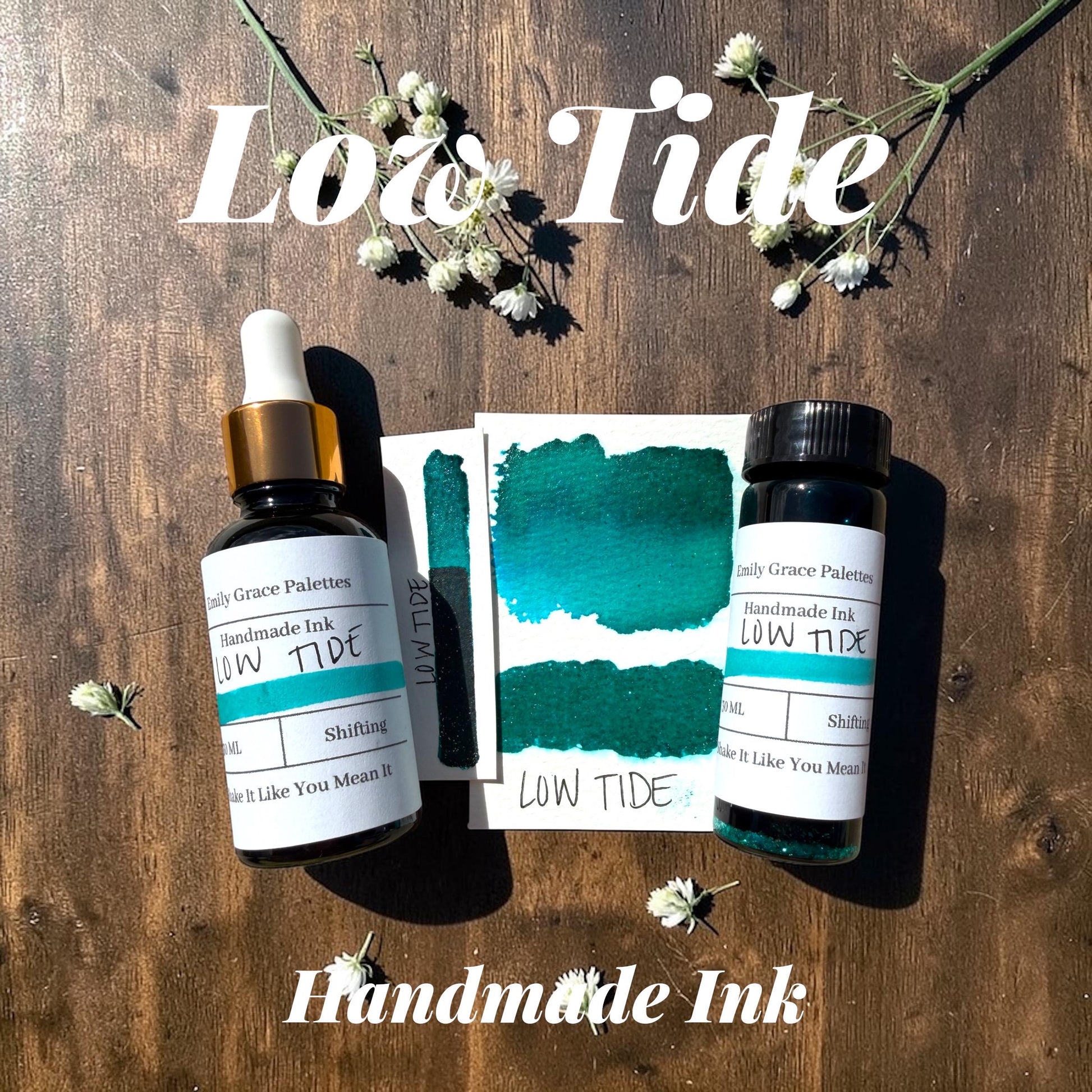 Low Tide | Shimmer Ink | Handmade Ink | Calligraphy | Handmade Cards | Watercolor Ink | Colorshift Ink | Drawing Ink | Art Ink | Ink
