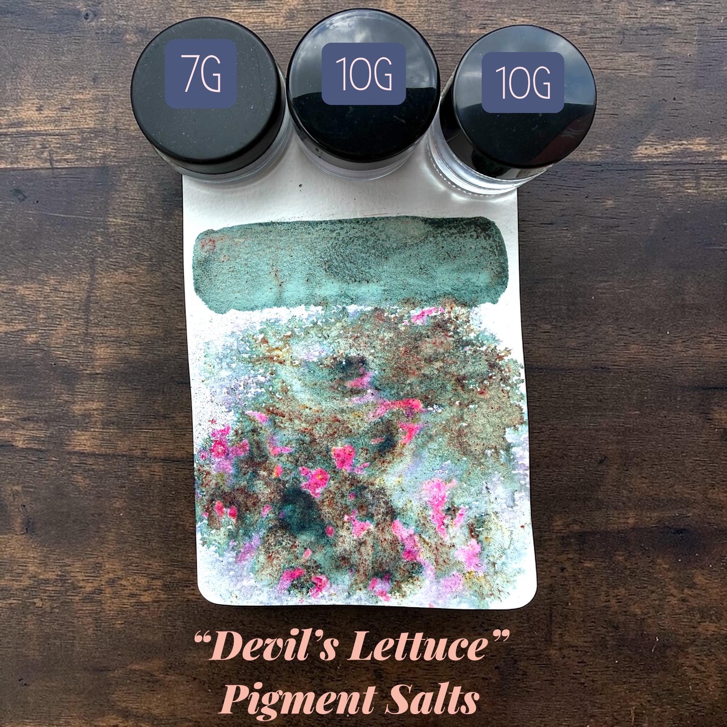 Devil’s Lettuce | Handmade Pigment Salts Watercolor | Color Burst Texture Paint | Sparkly Mica Pigment Crystals | Unique Art Supply