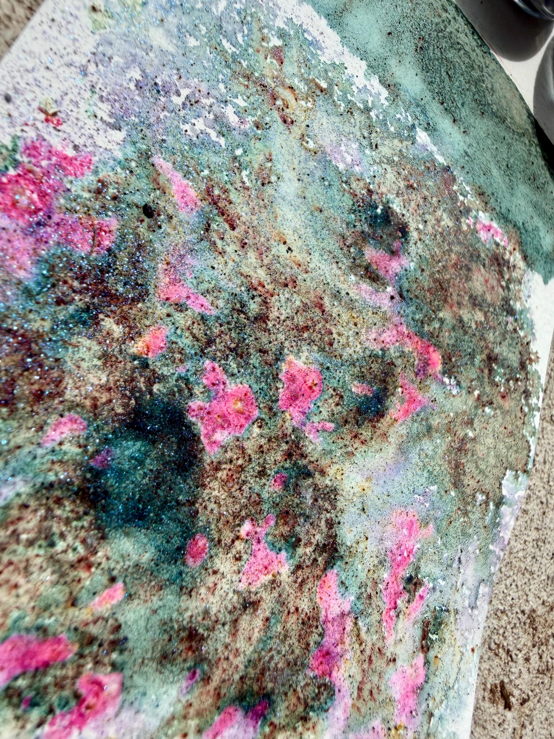 Devil’s Lettuce | Handmade Pigment Salts Watercolor | Color Burst Texture Paint | Sparkly Mica Pigment Crystals | Unique Art Supply