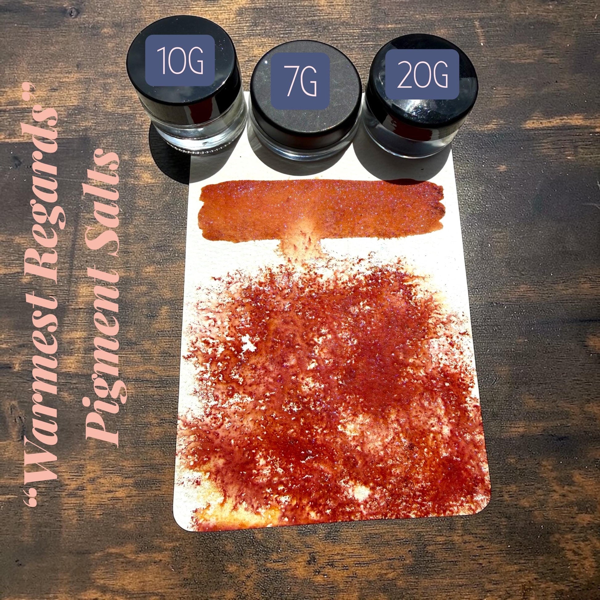 Warmest Regards | Handmade Pigment Salts Watercolor | Color Burst Texture Paint | Sparkly Mica Pigment Crystals | Unique Art Supply