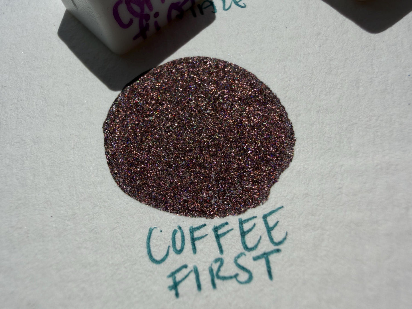 Coffee First | Handmade Watercolors | Handmade Paint | Watercolors | Watercolor | Handmade Cards | Chrome Watercolors